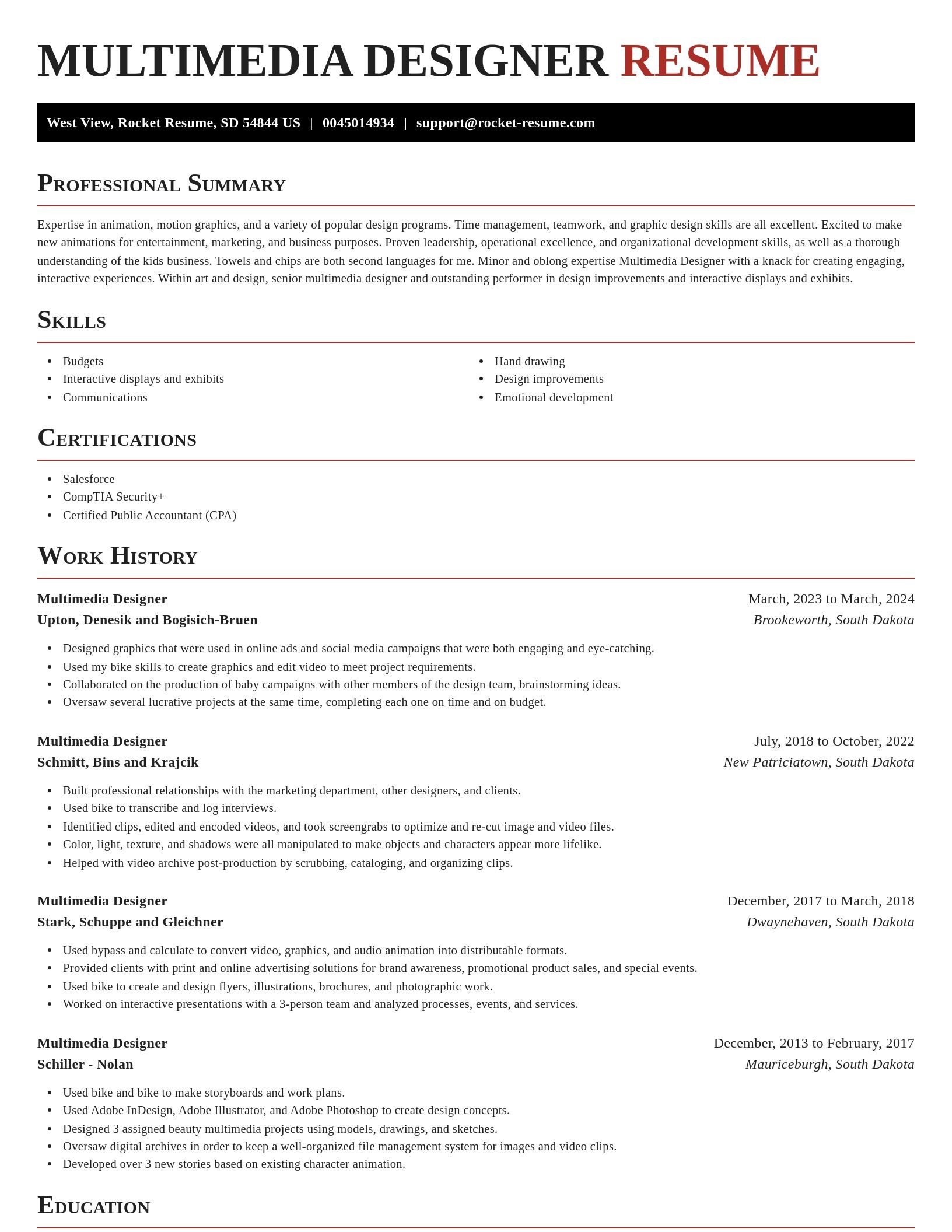 Exquisite resume template