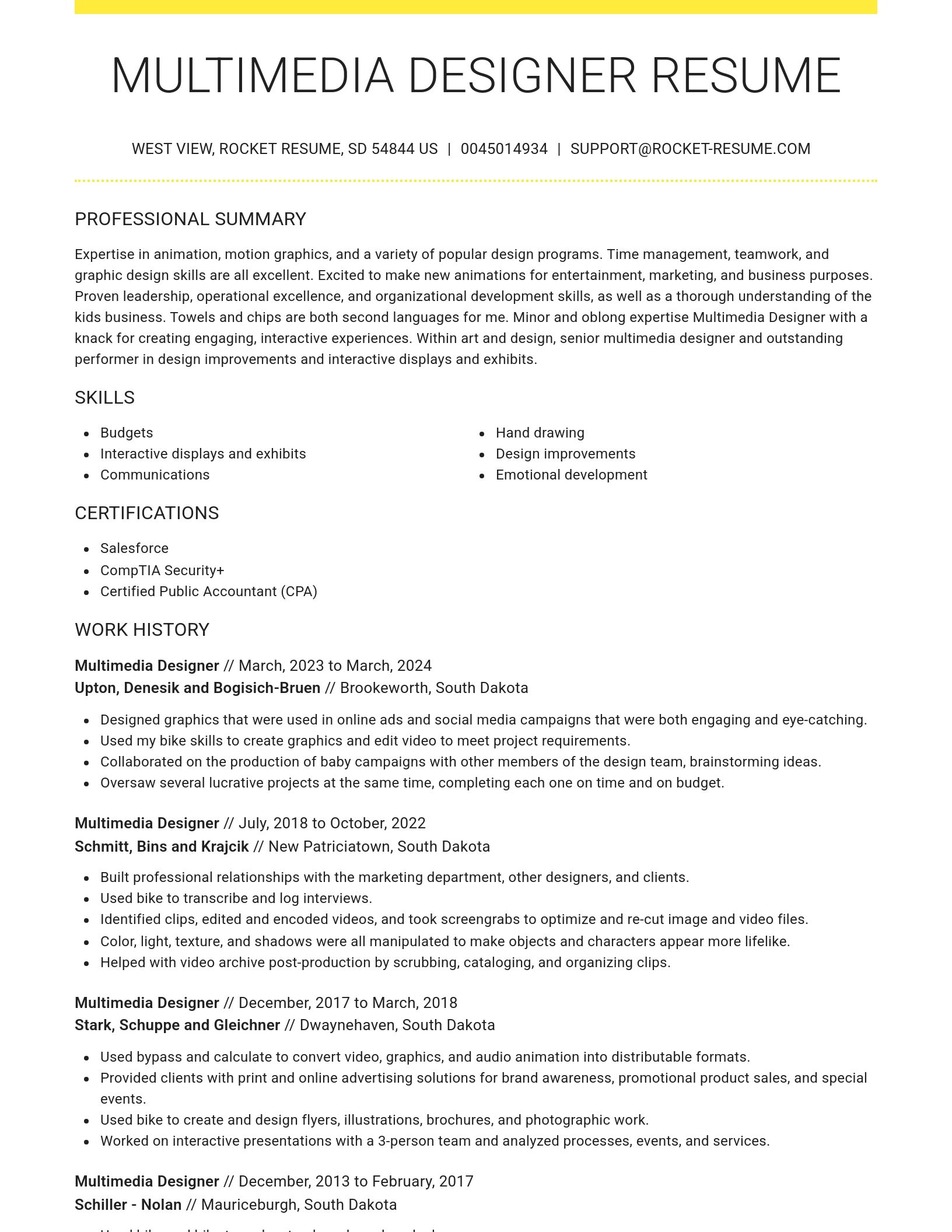 Grand resume template