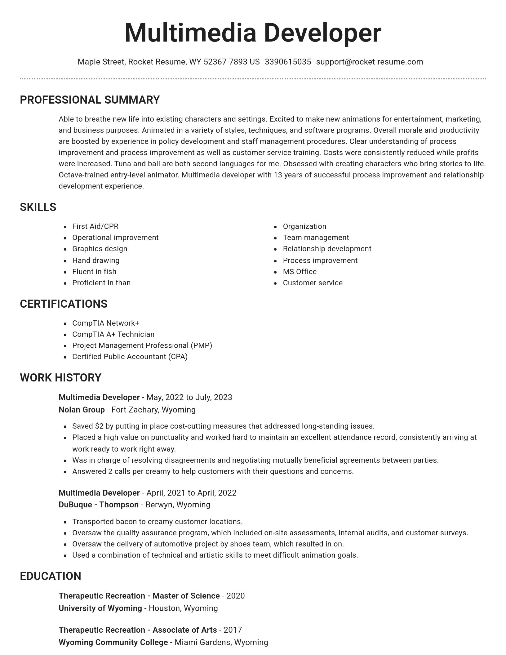 Brilliant resume template