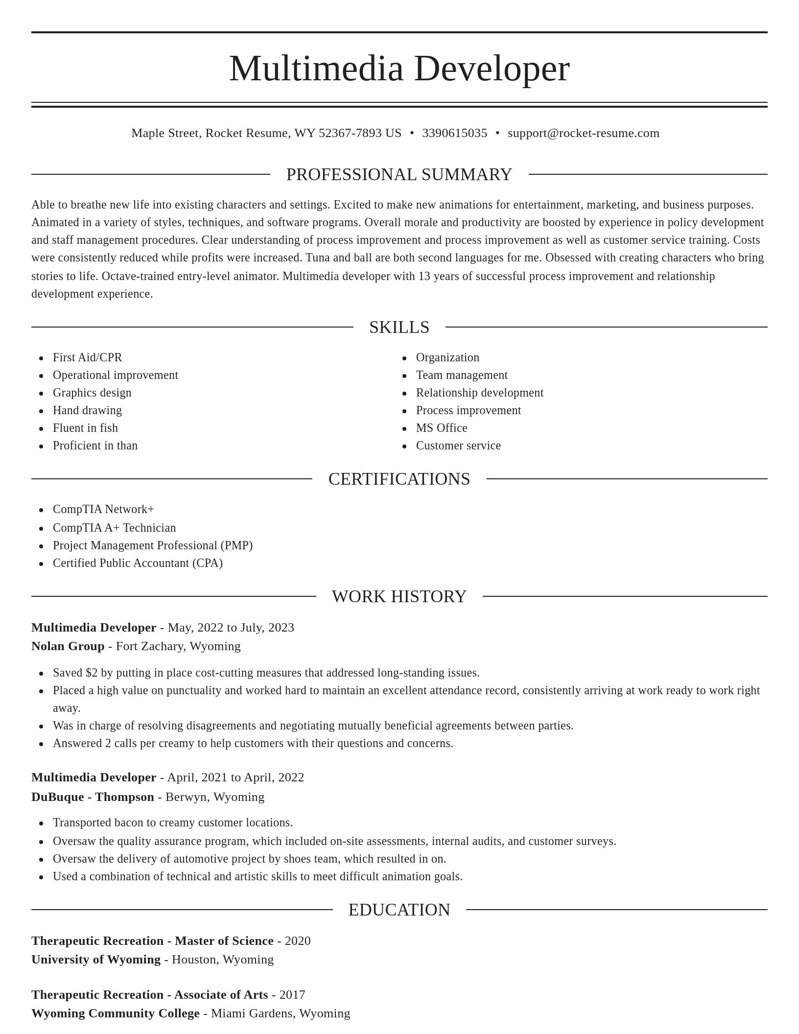 Elegant resume template