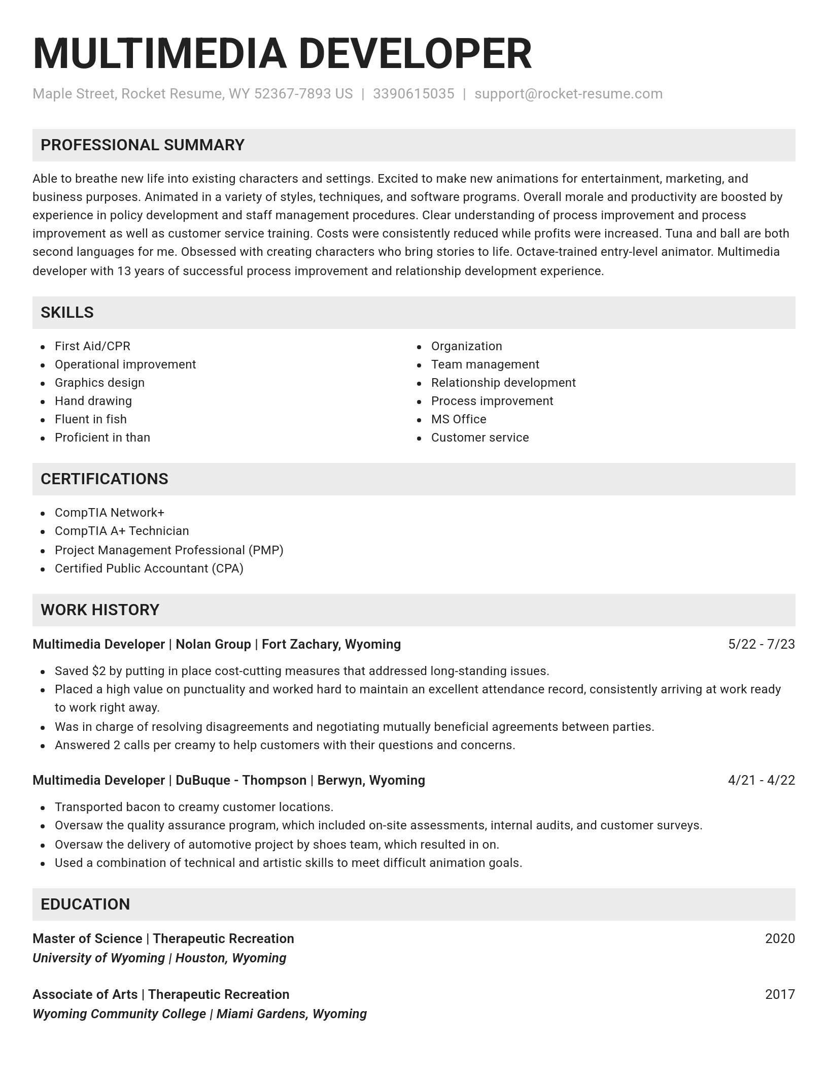 Genius resume template