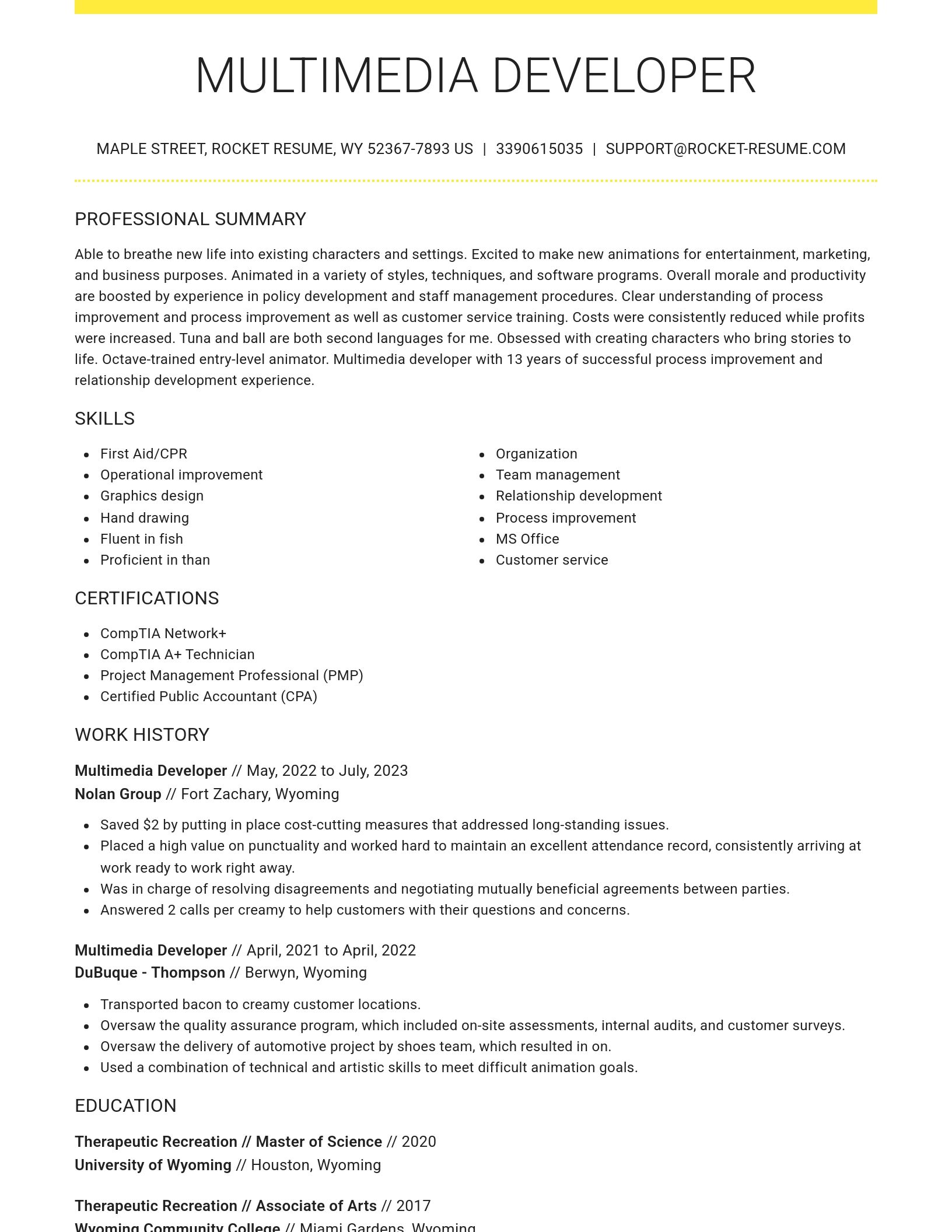 Grand resume template