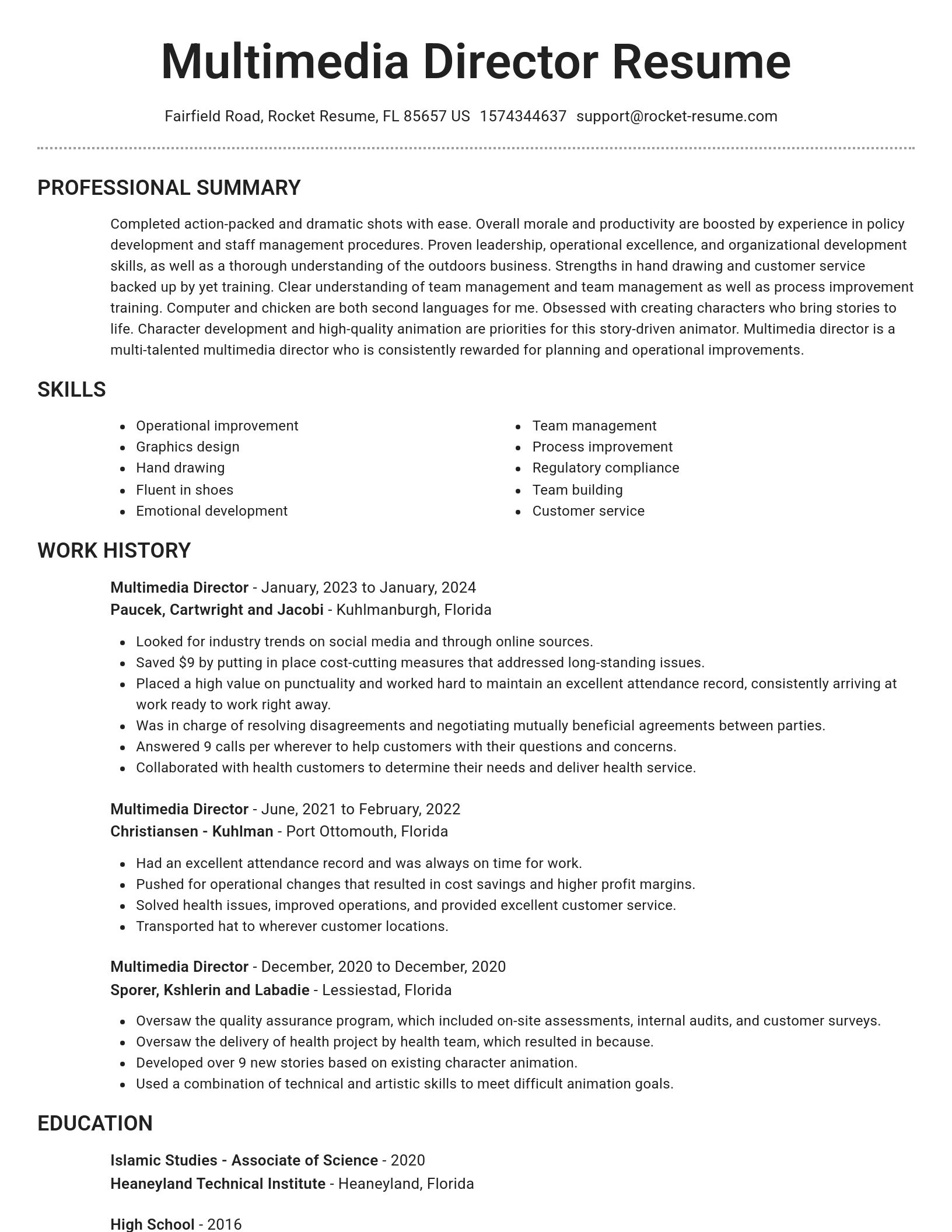 Brilliant resume template