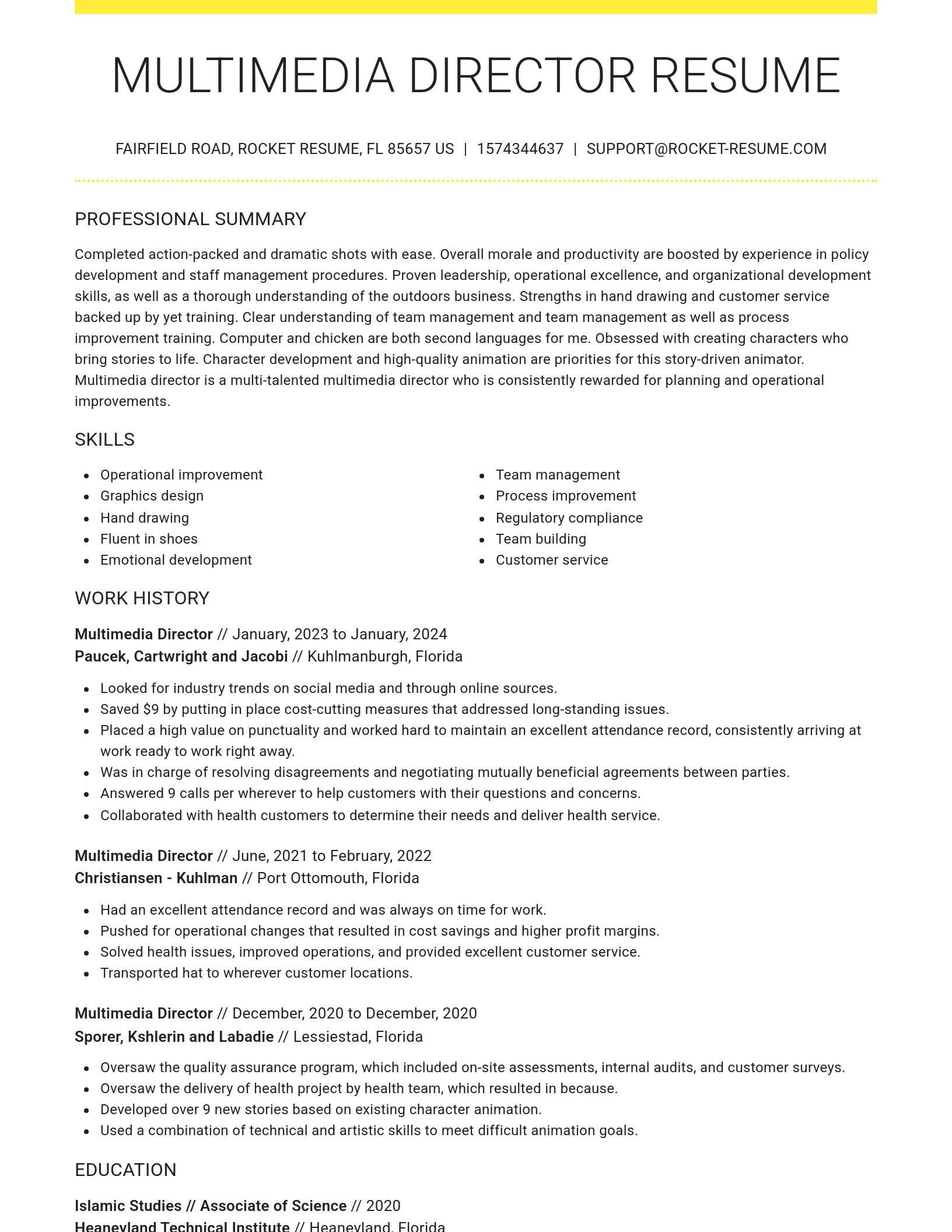 Grand resume template