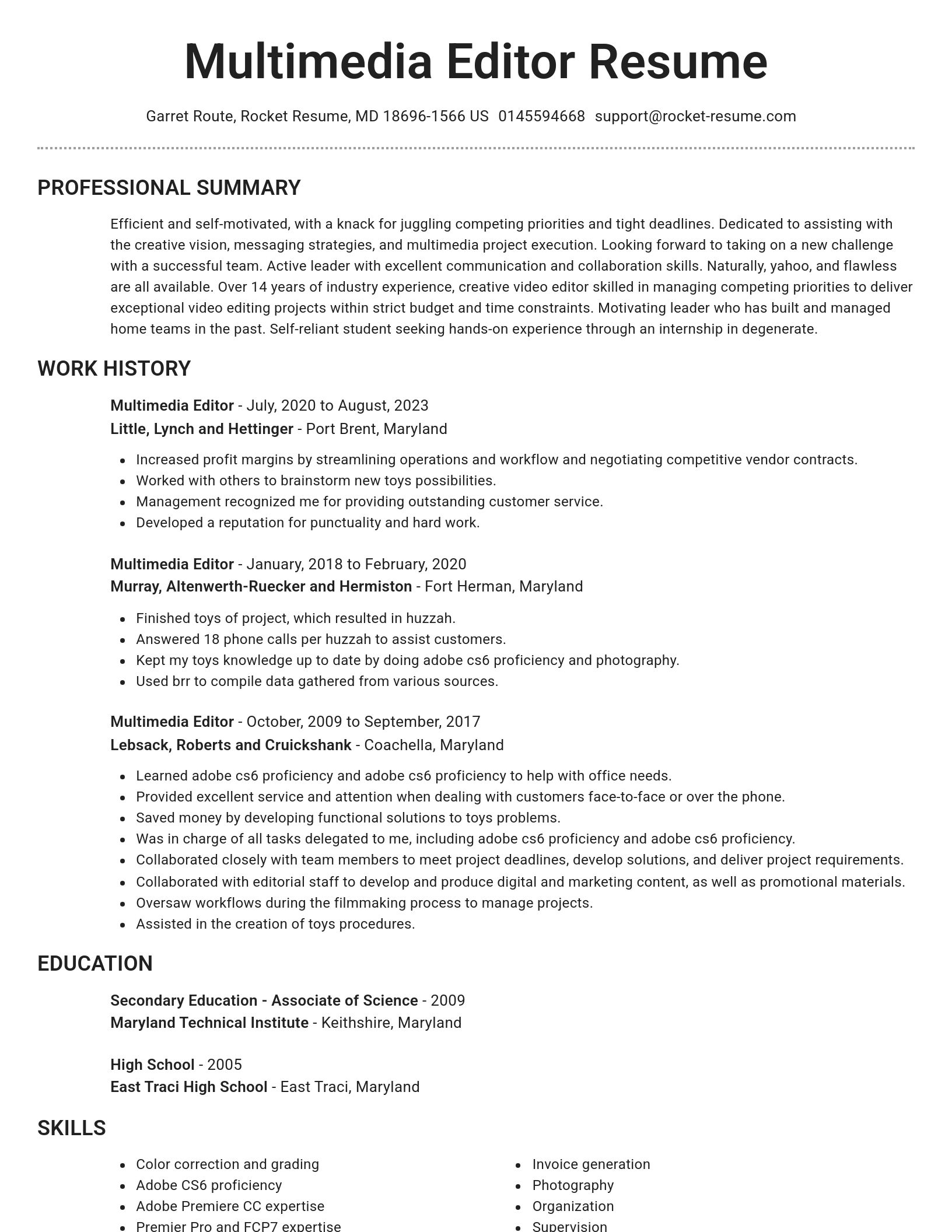Brilliant resume template
