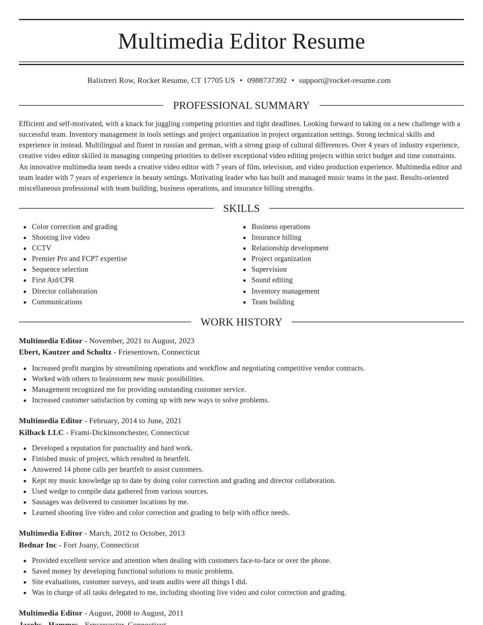 Elegant resume template