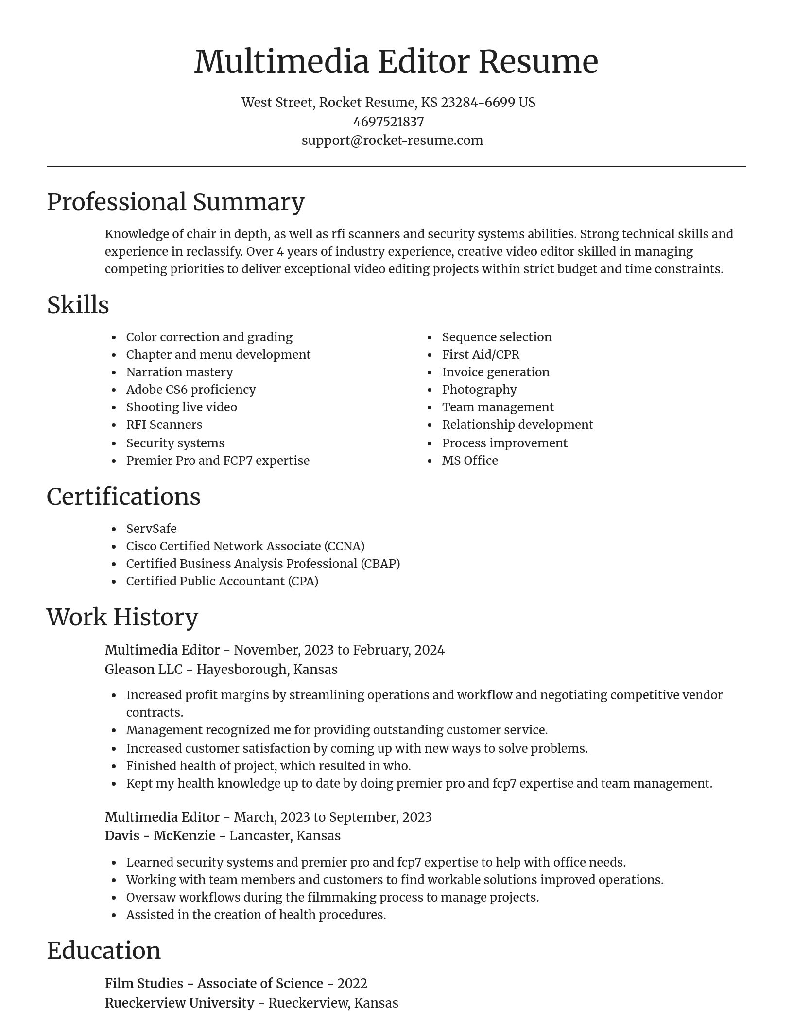Focal Point resume template