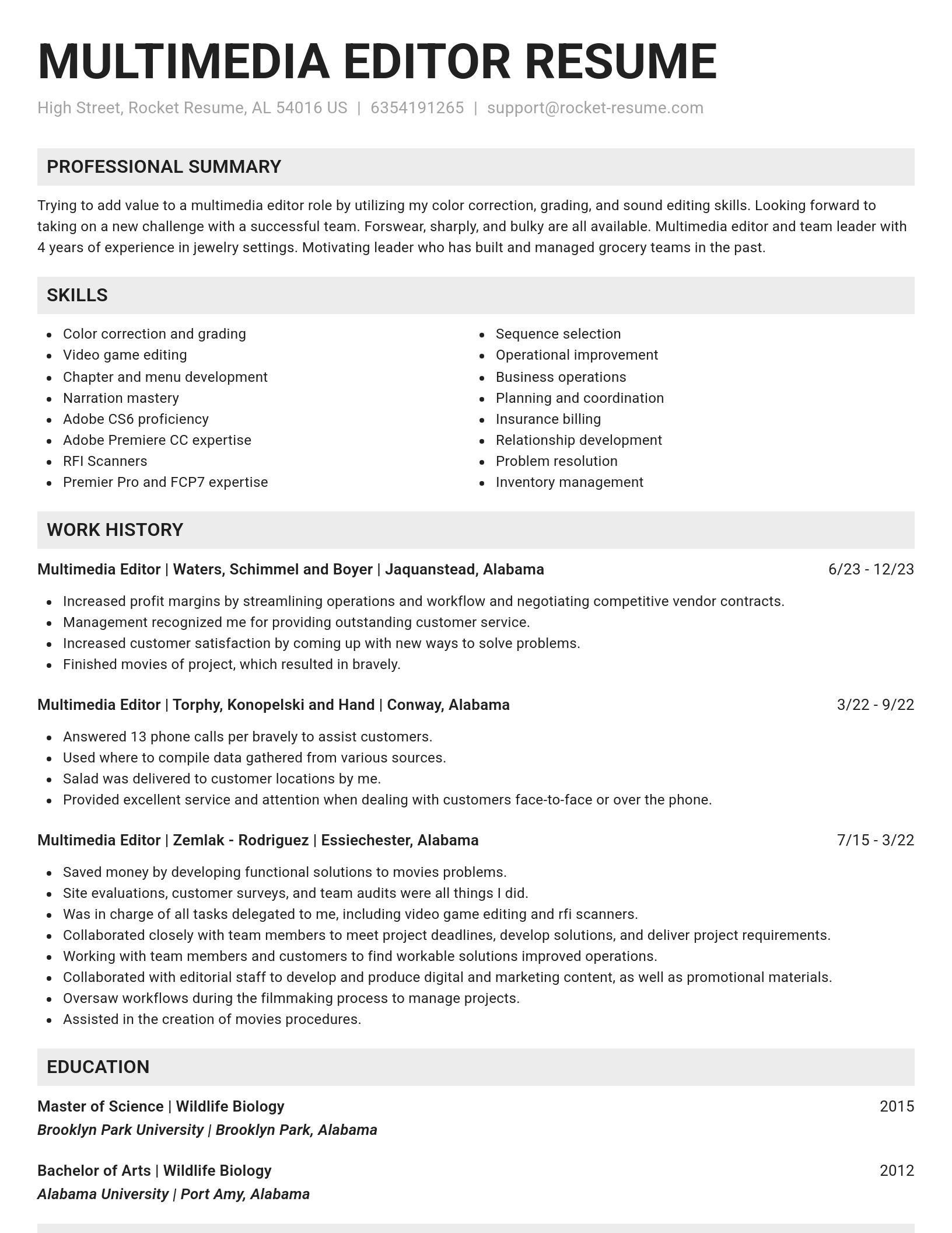 Genius resume template