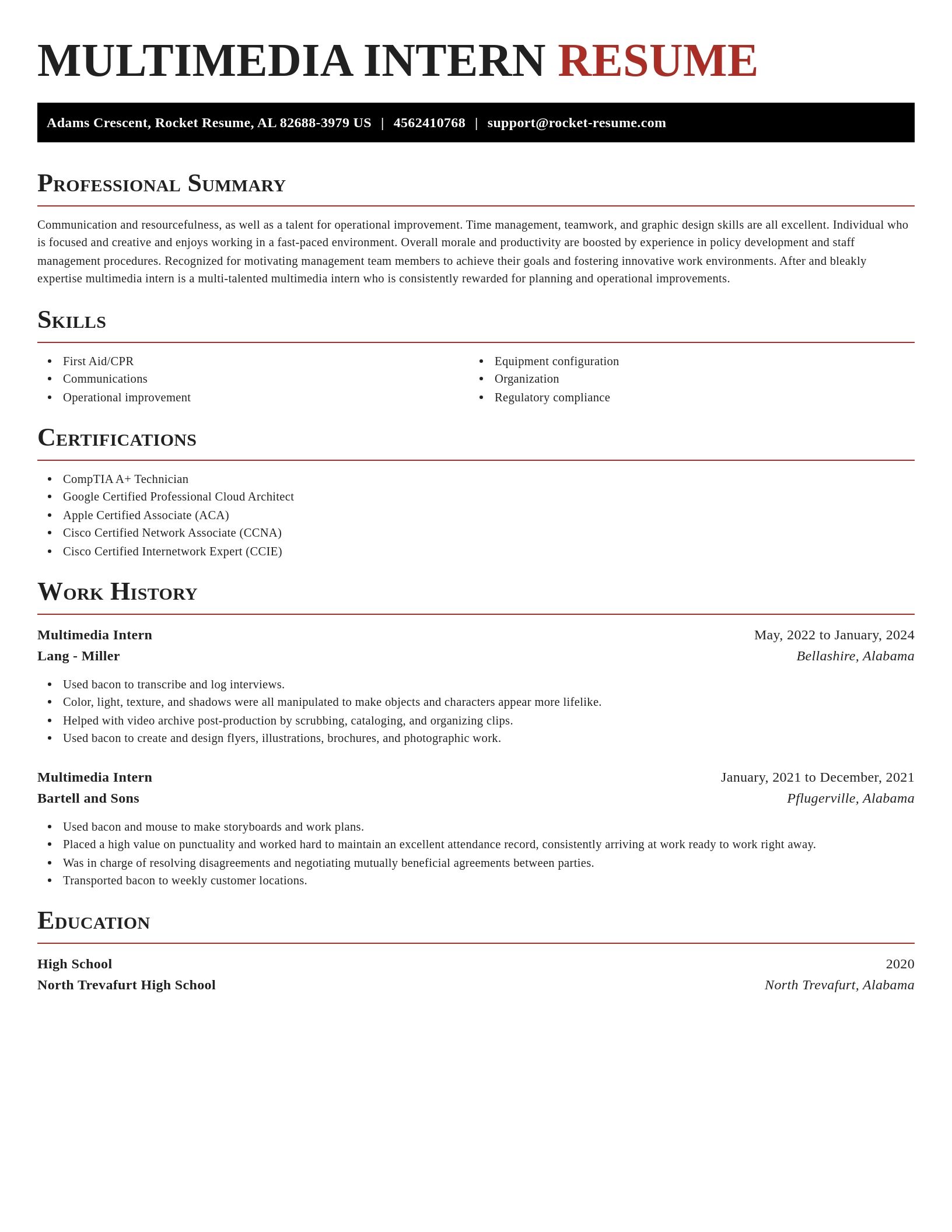 Exquisite resume template
