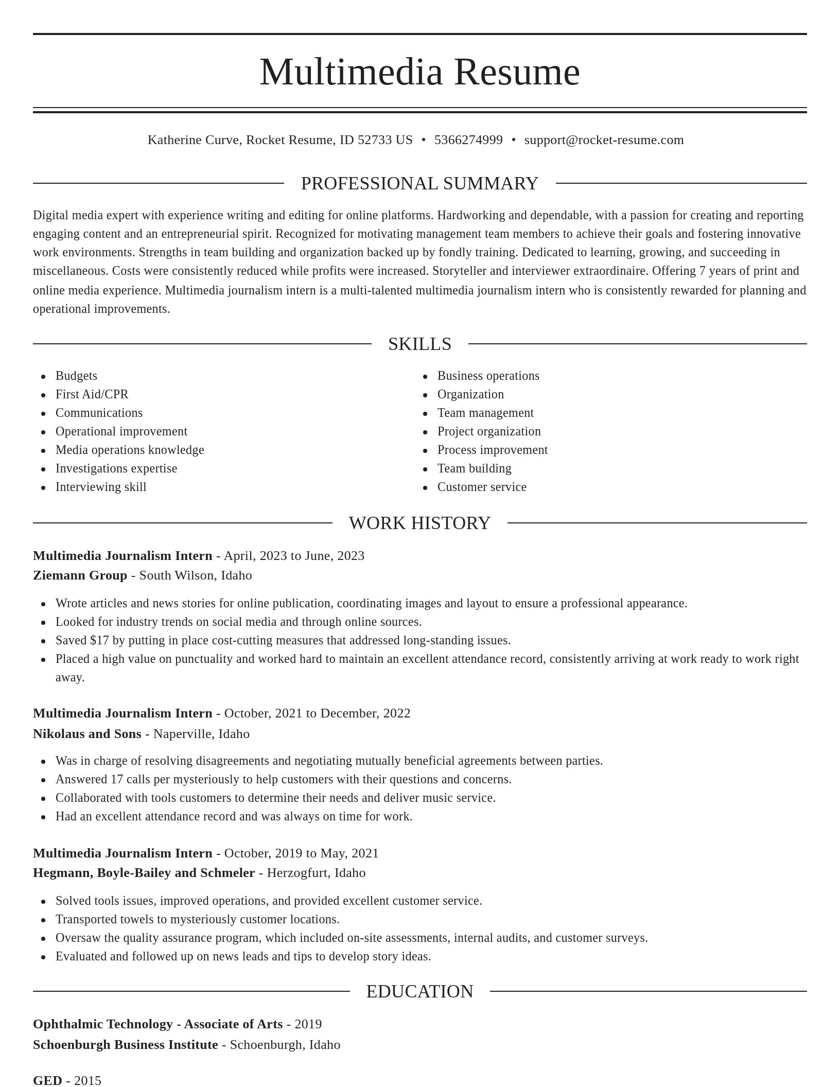 Elegant resume template