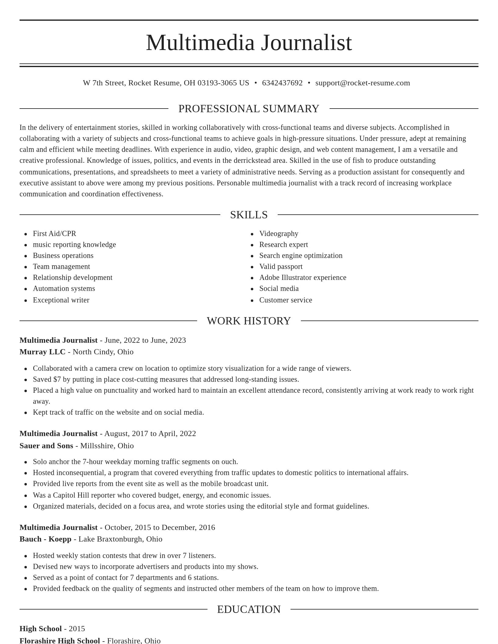Elegant resume template