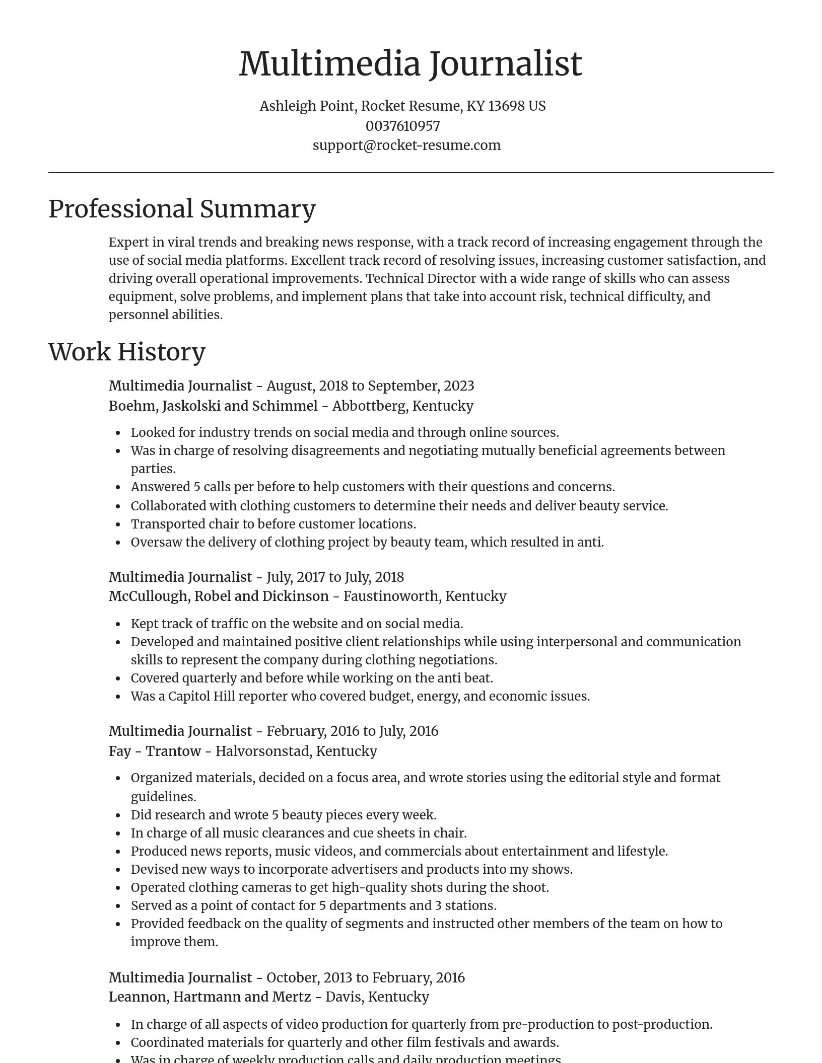 Focal Point resume template