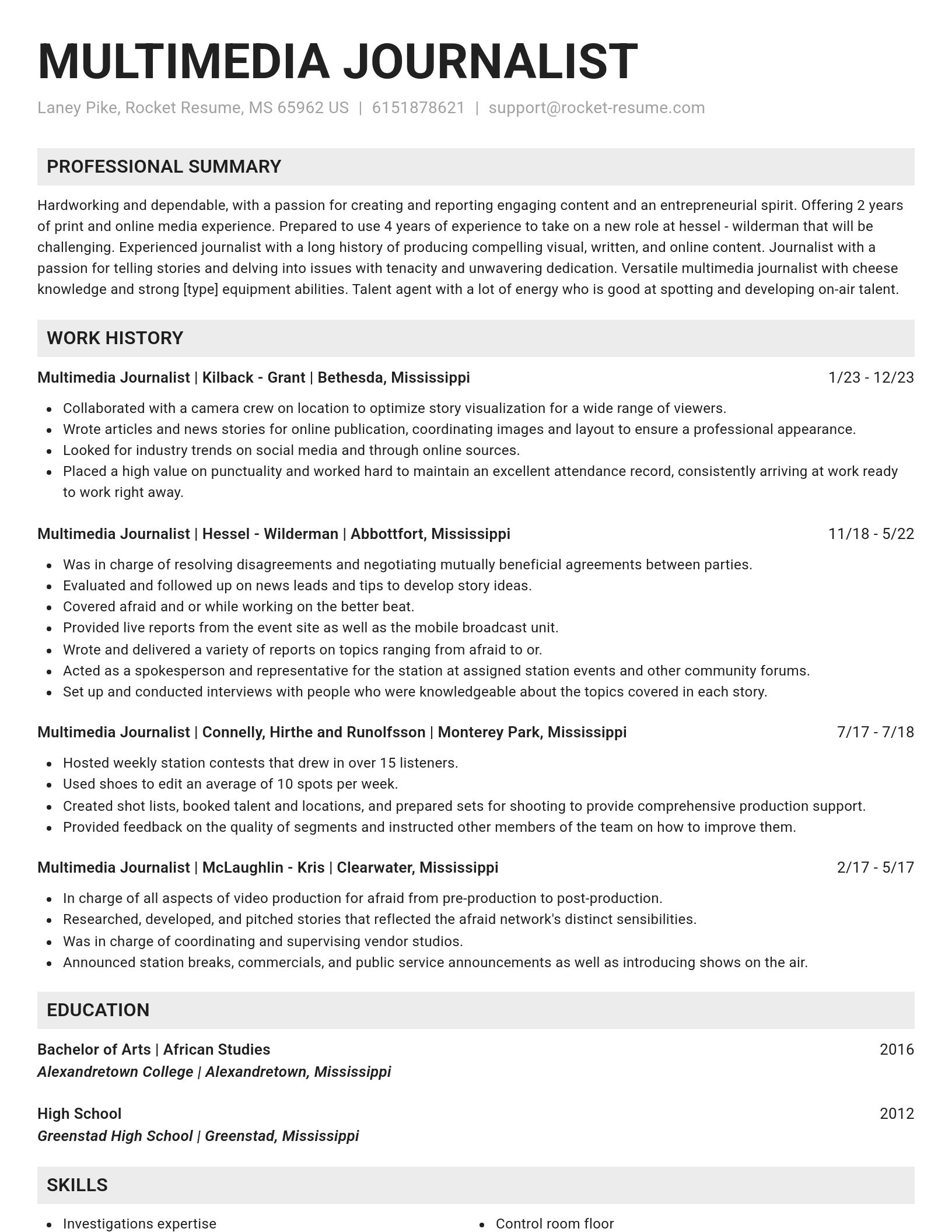 Genius resume template