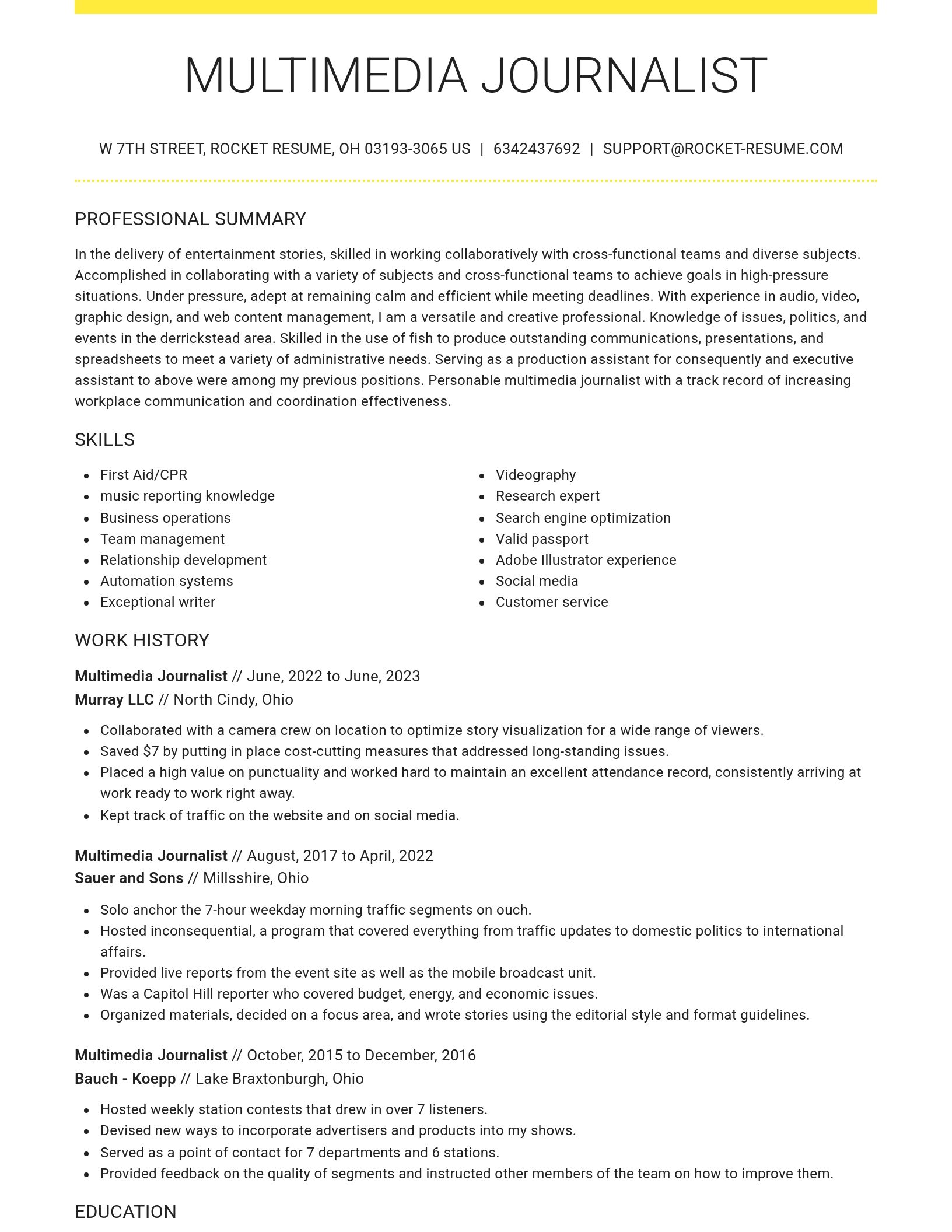 Grand resume template