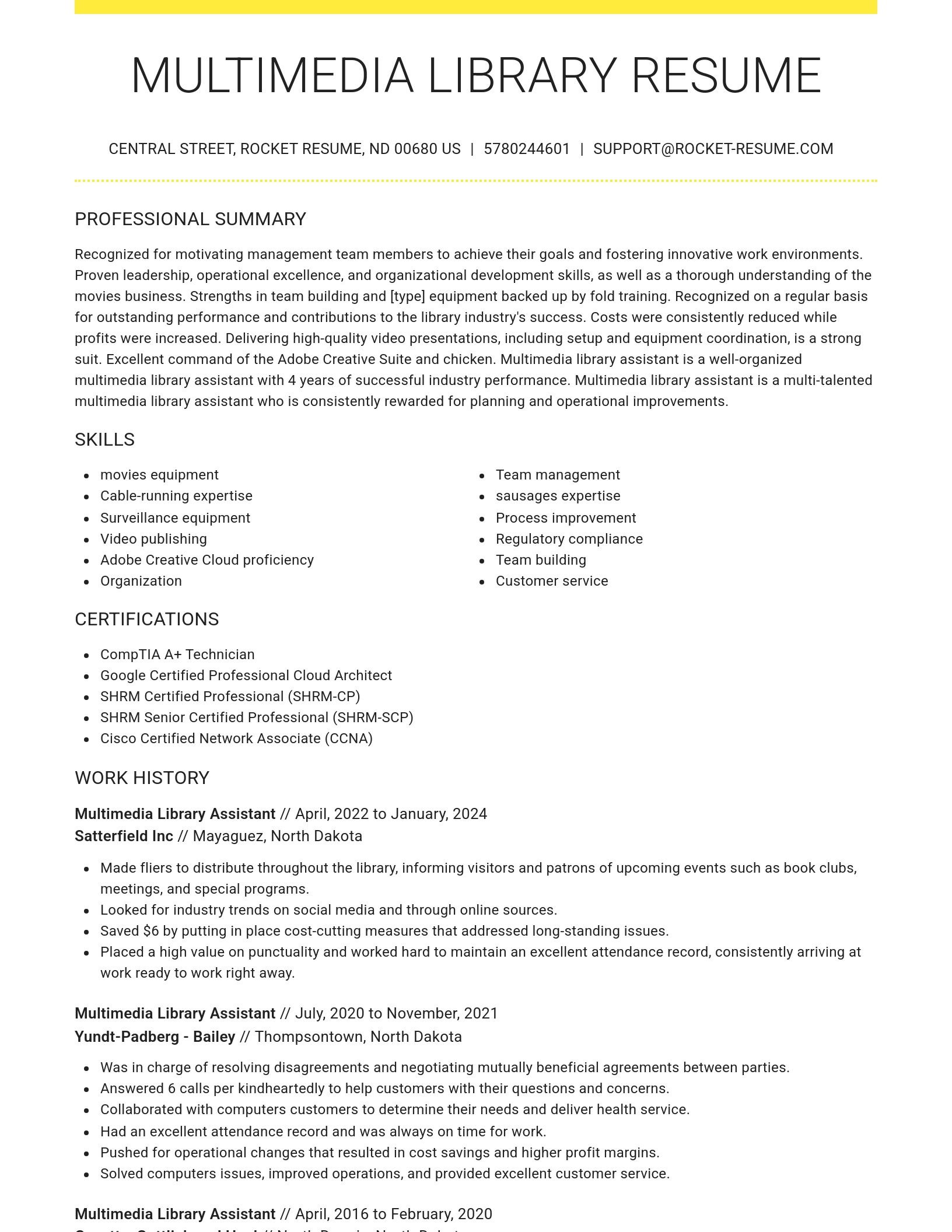 Grand resume template