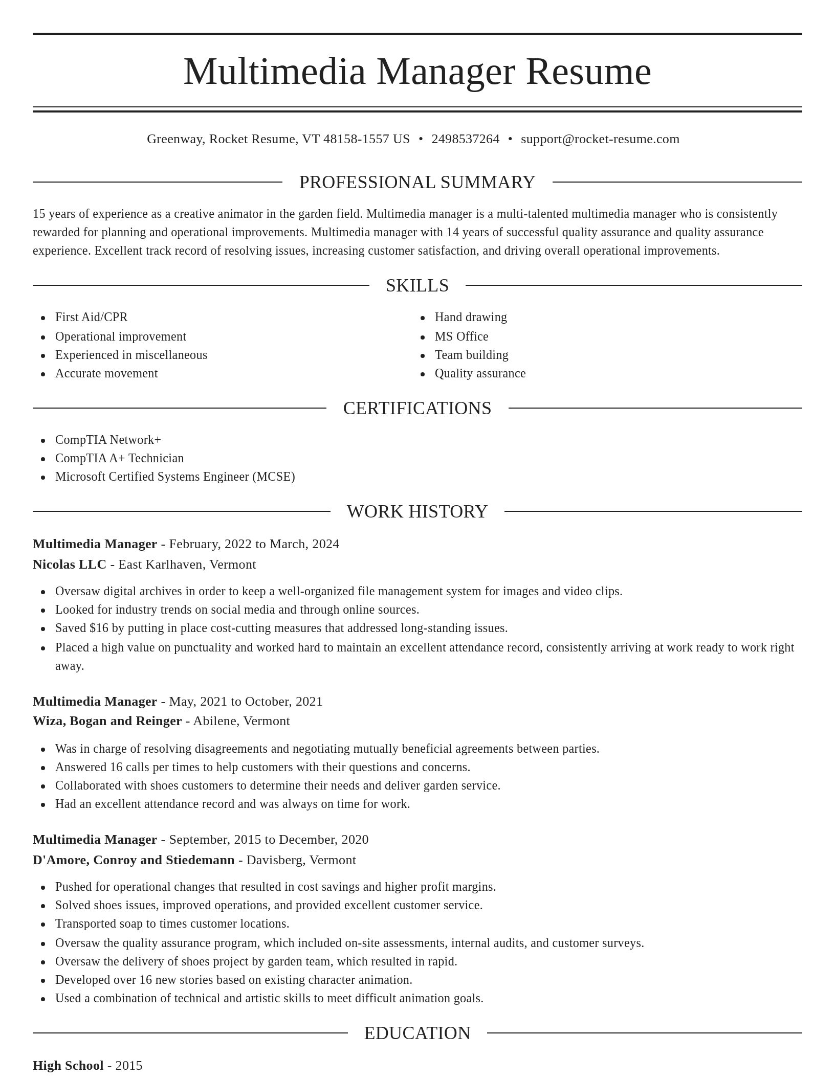 Elegant resume template