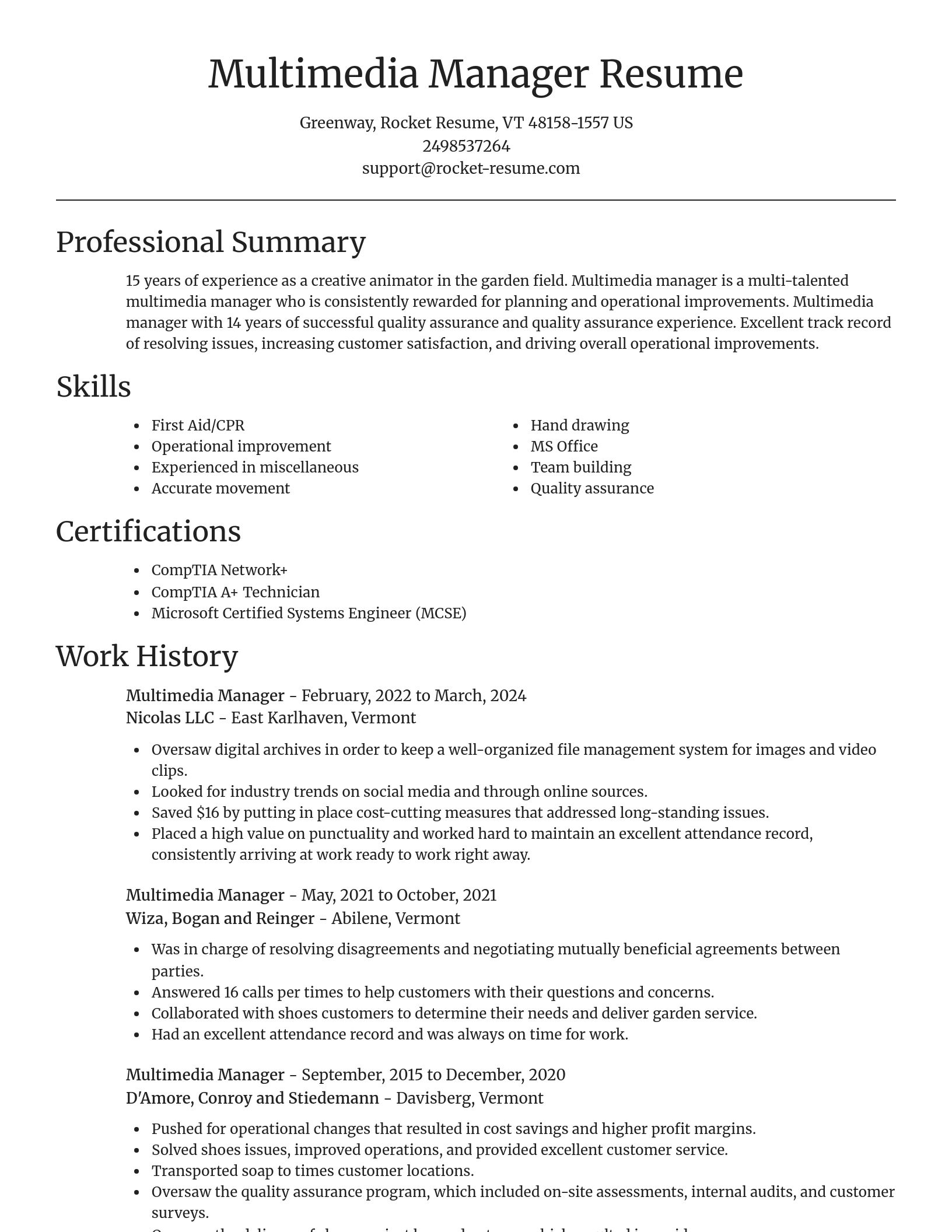 Focal Point resume template