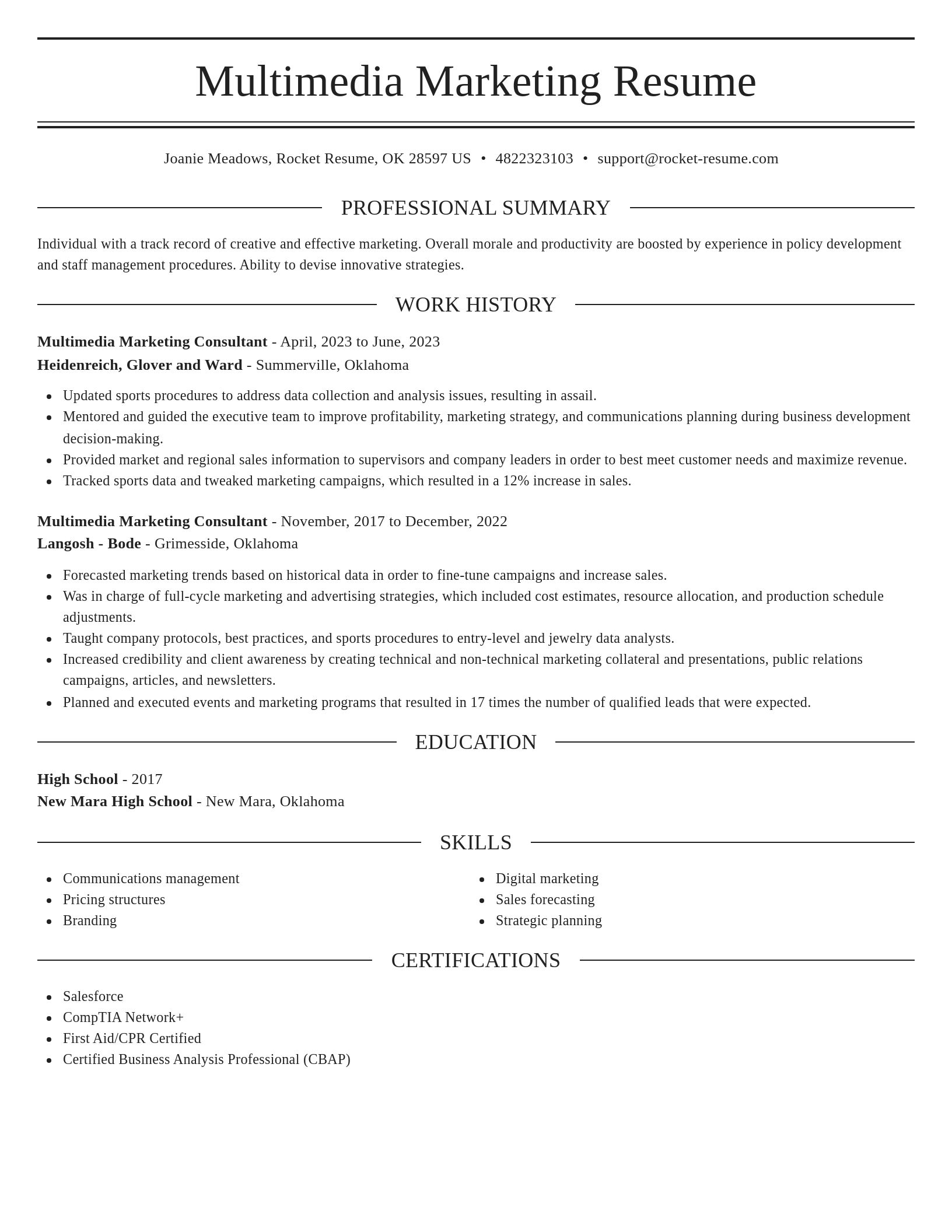 Elegant resume template