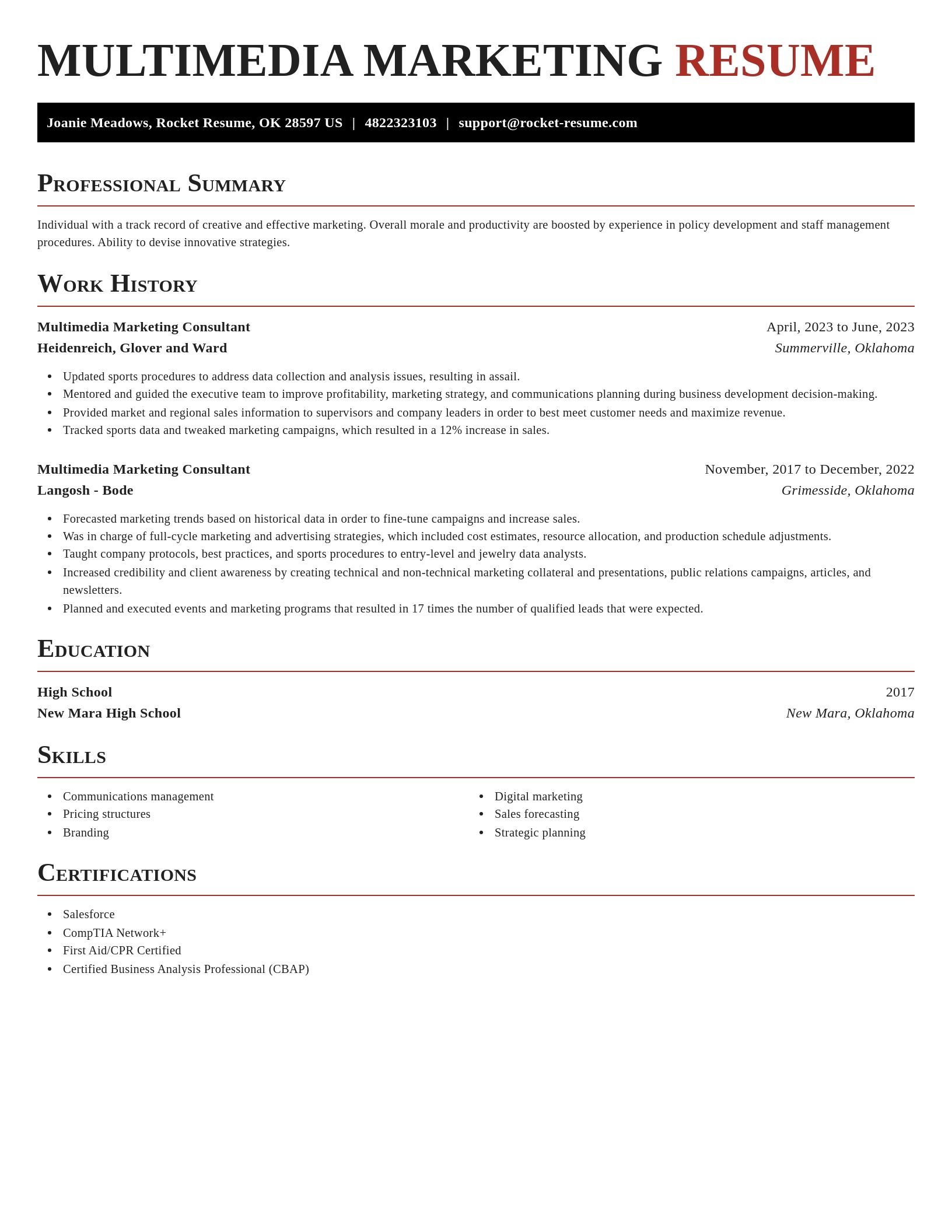 Exquisite resume template
