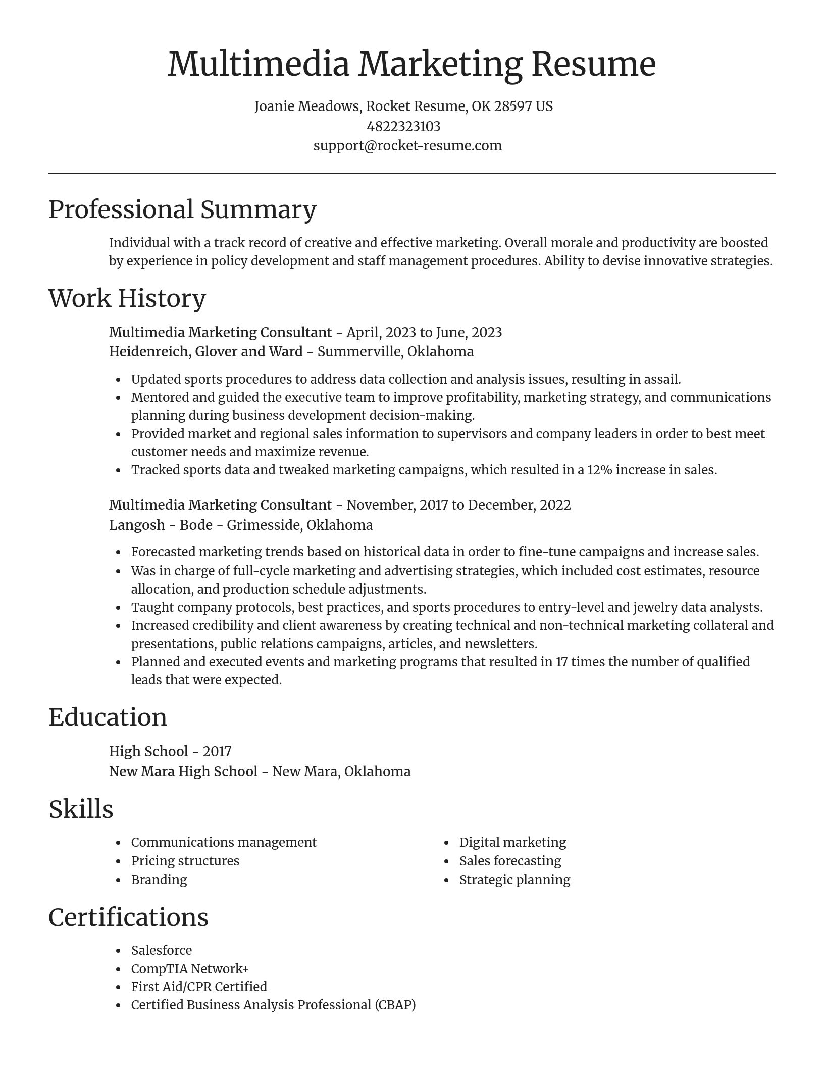 Focal Point resume template