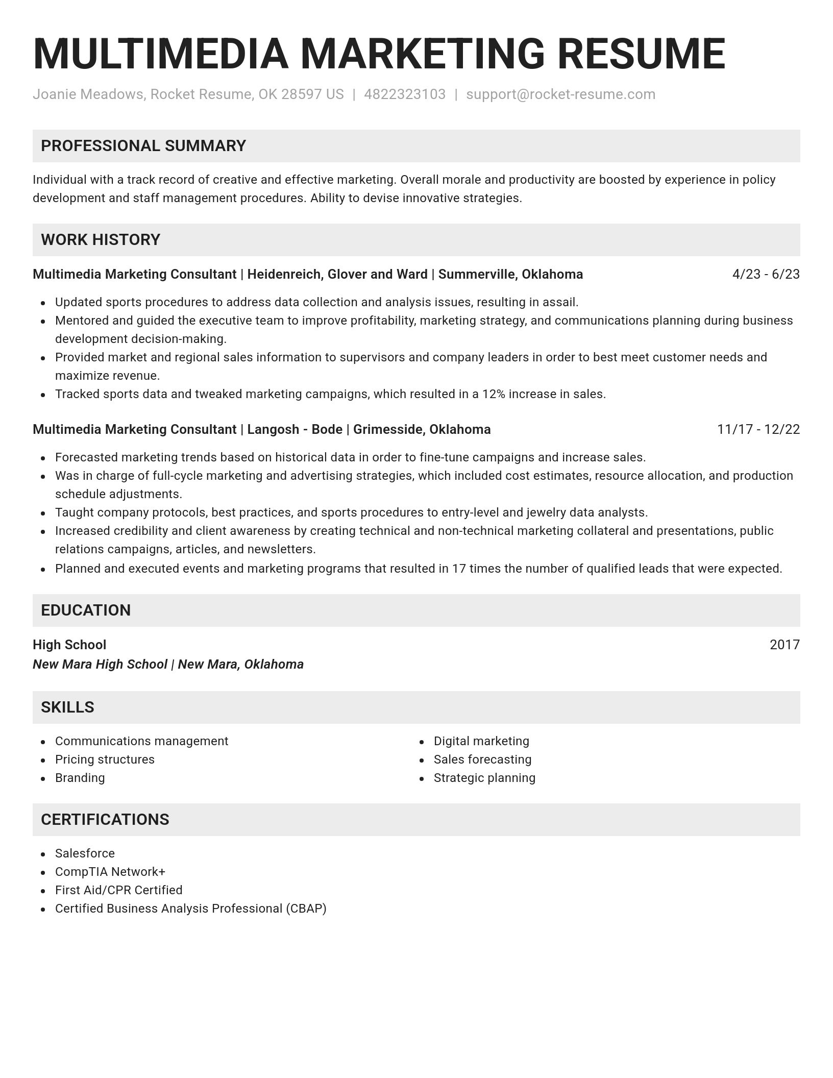 Genius resume template