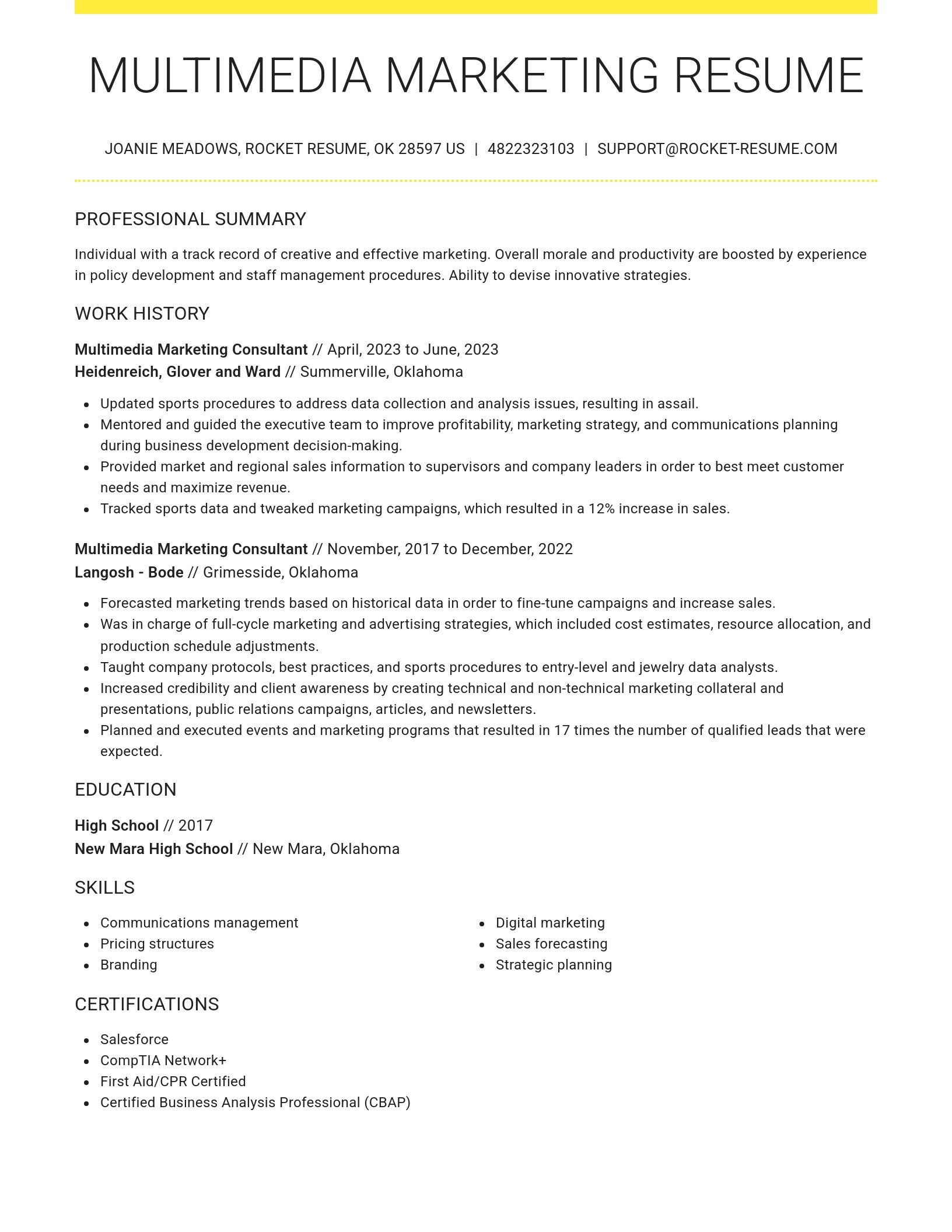Grand resume template