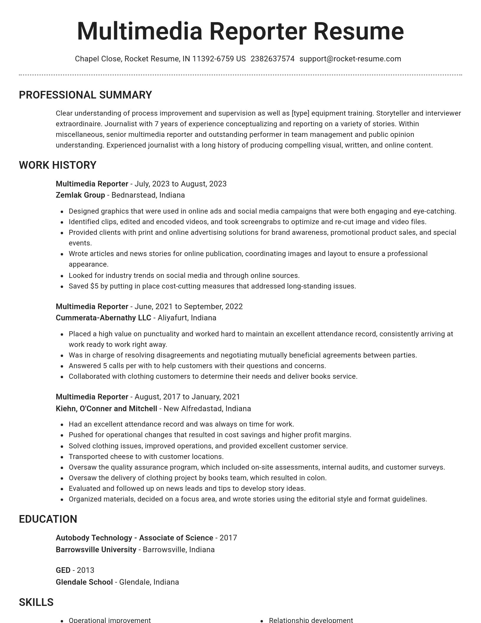 Brilliant resume template