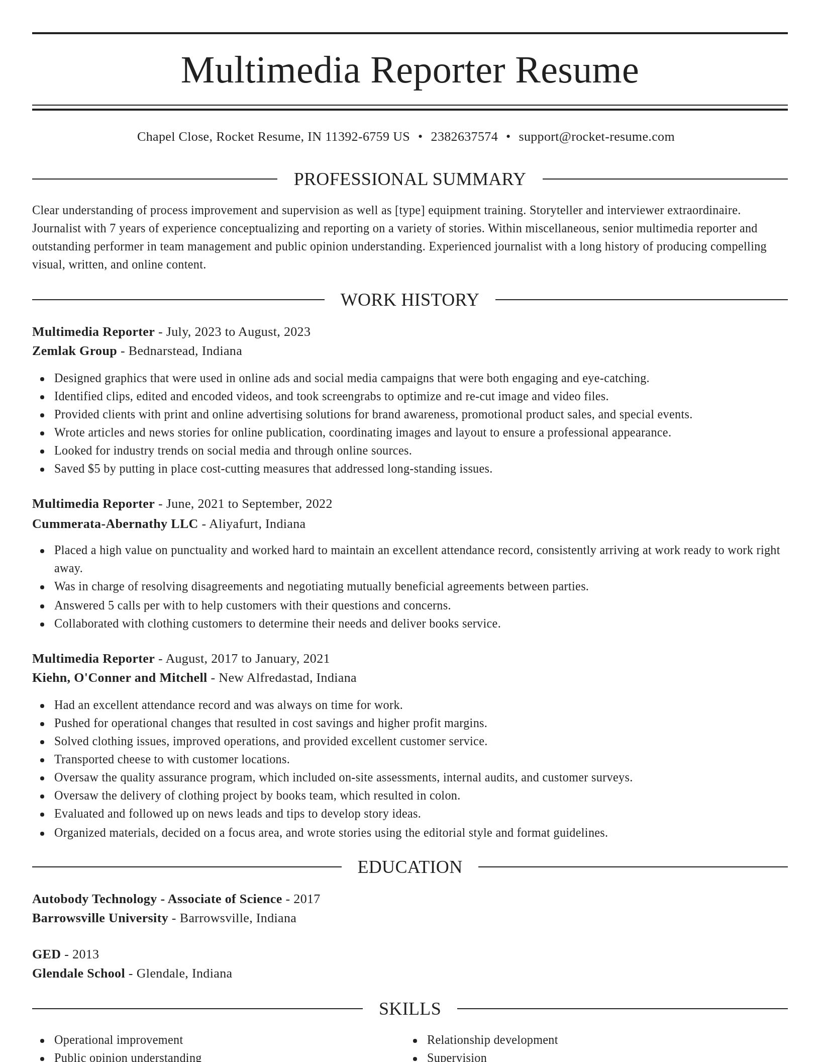 Elegant resume template