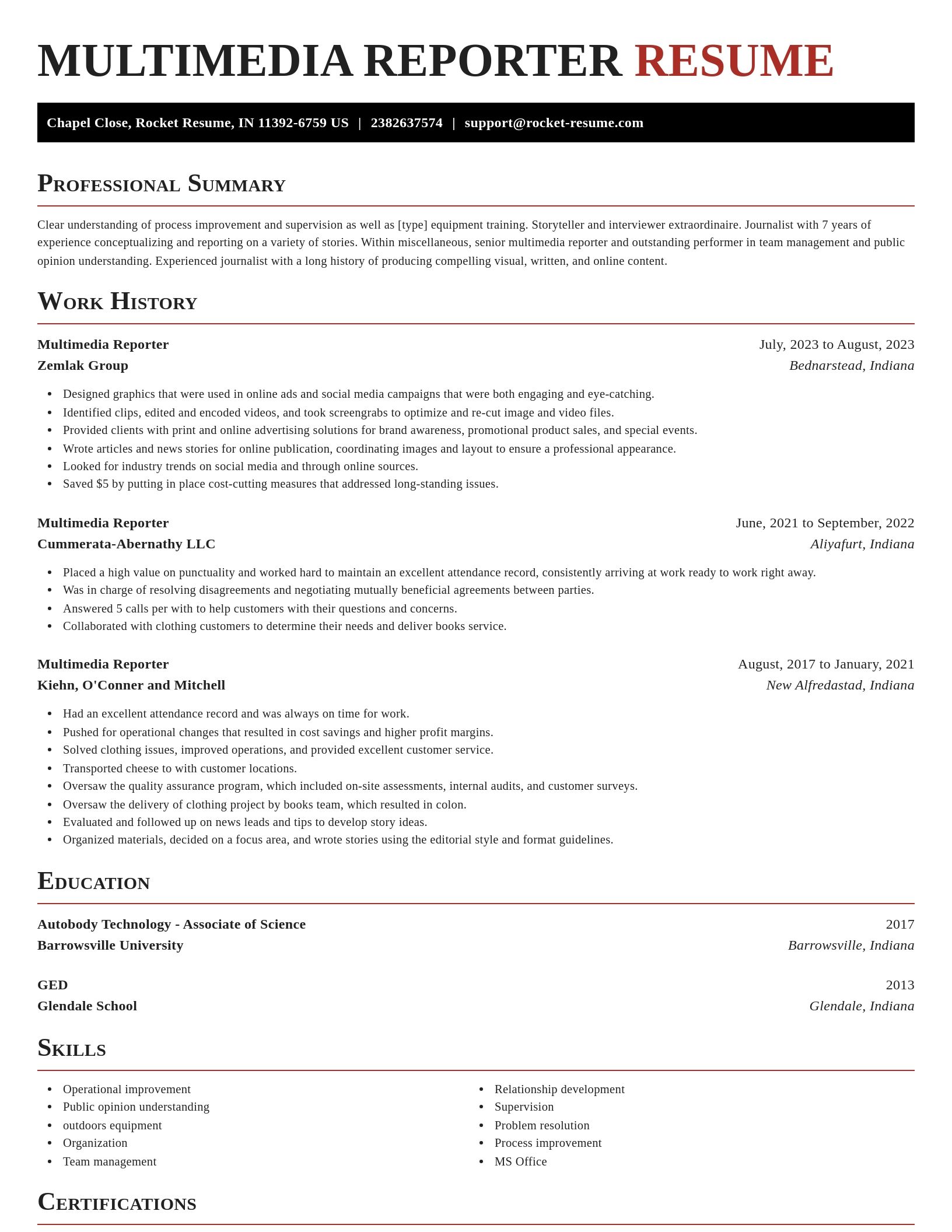Exquisite resume template