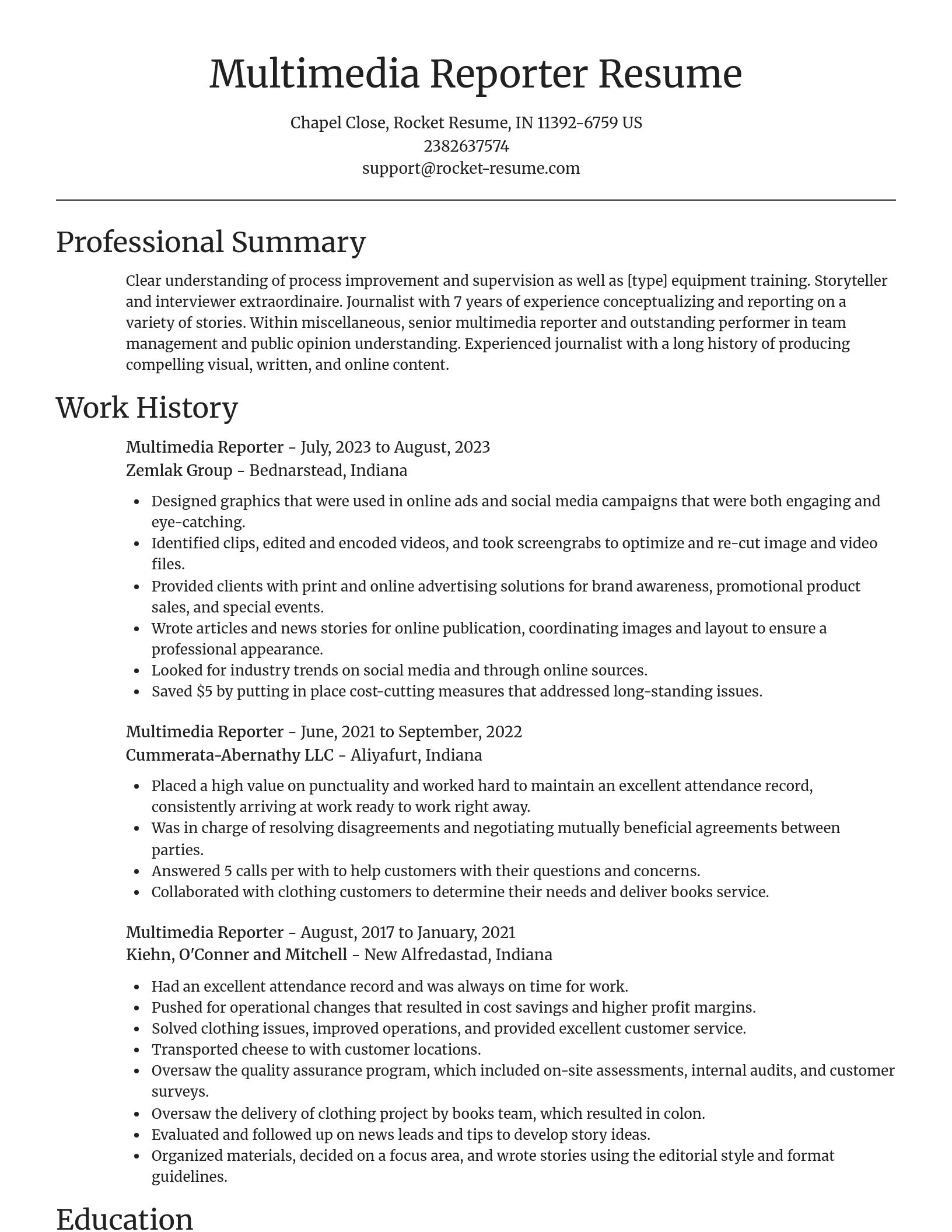 Focal Point resume template