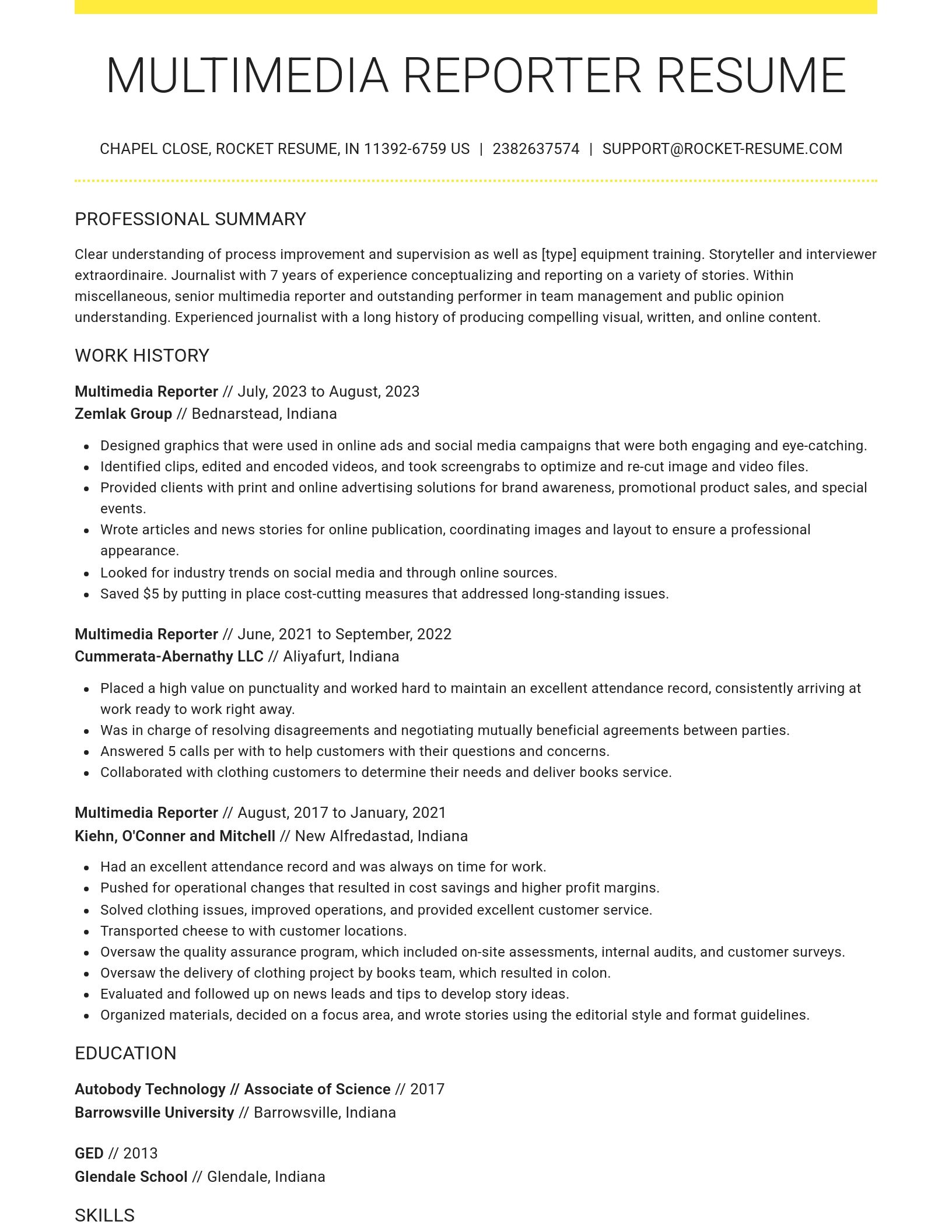 Grand resume template
