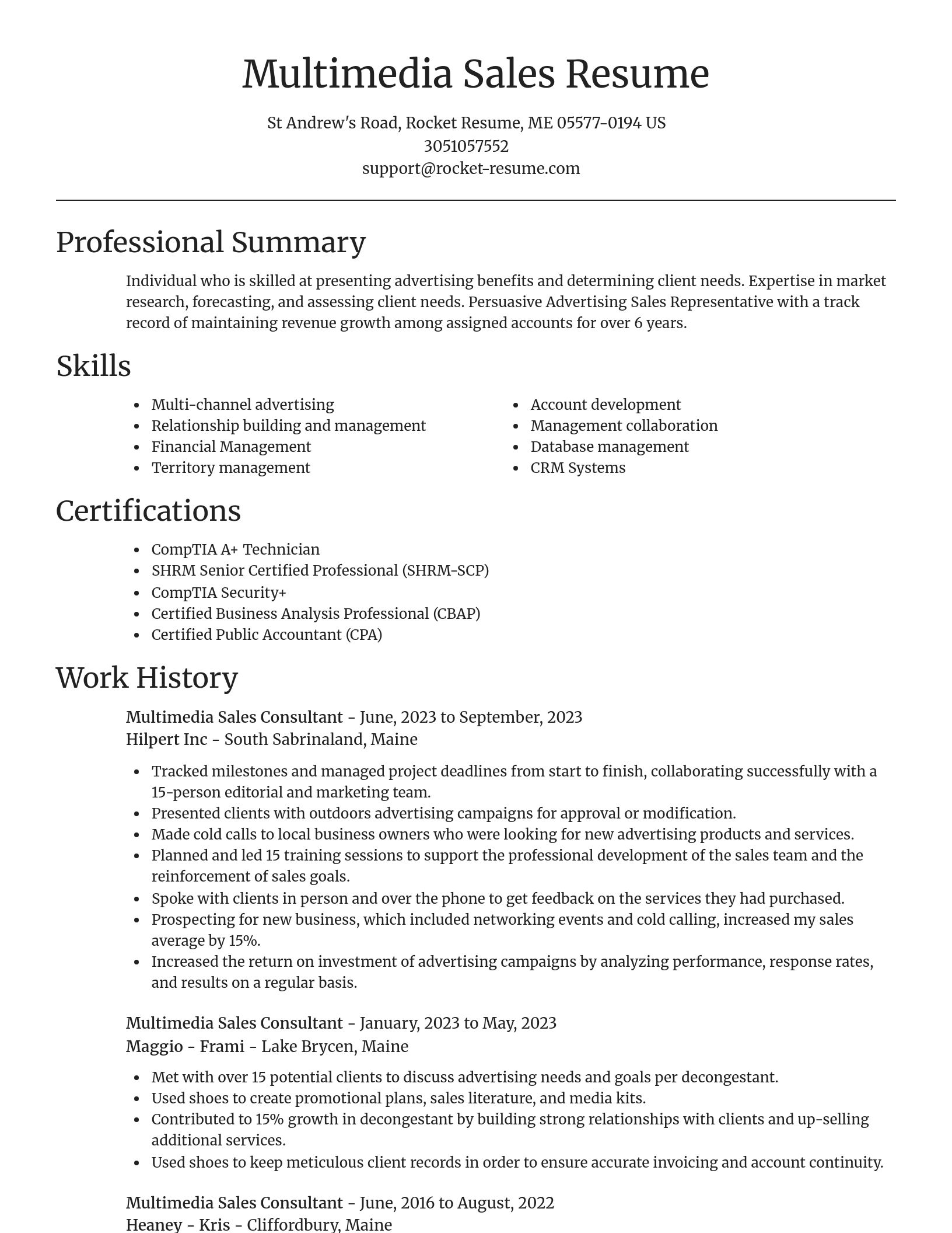 Focal Point resume template