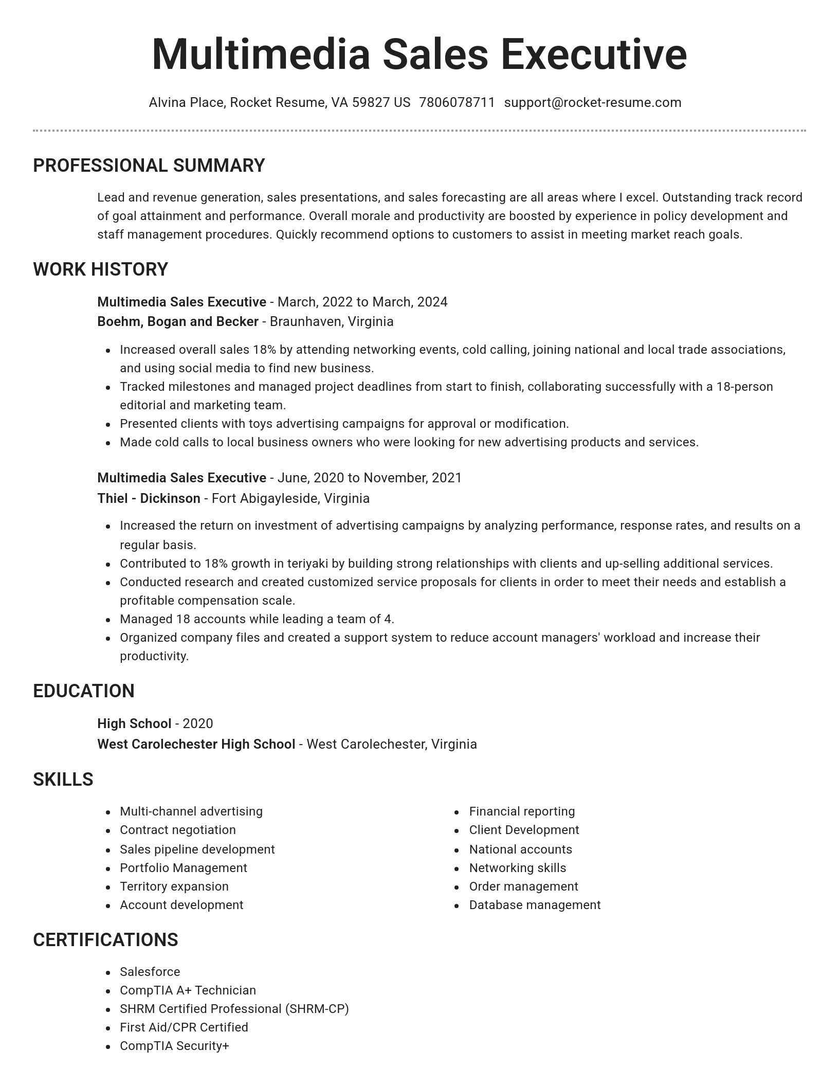 Brilliant resume template