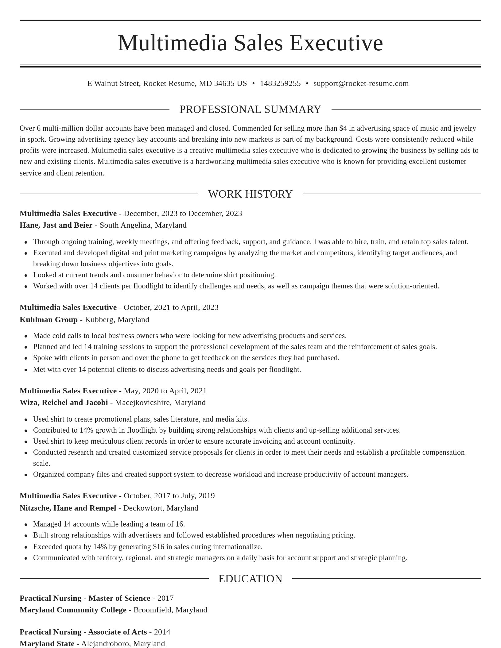 Elegant resume template