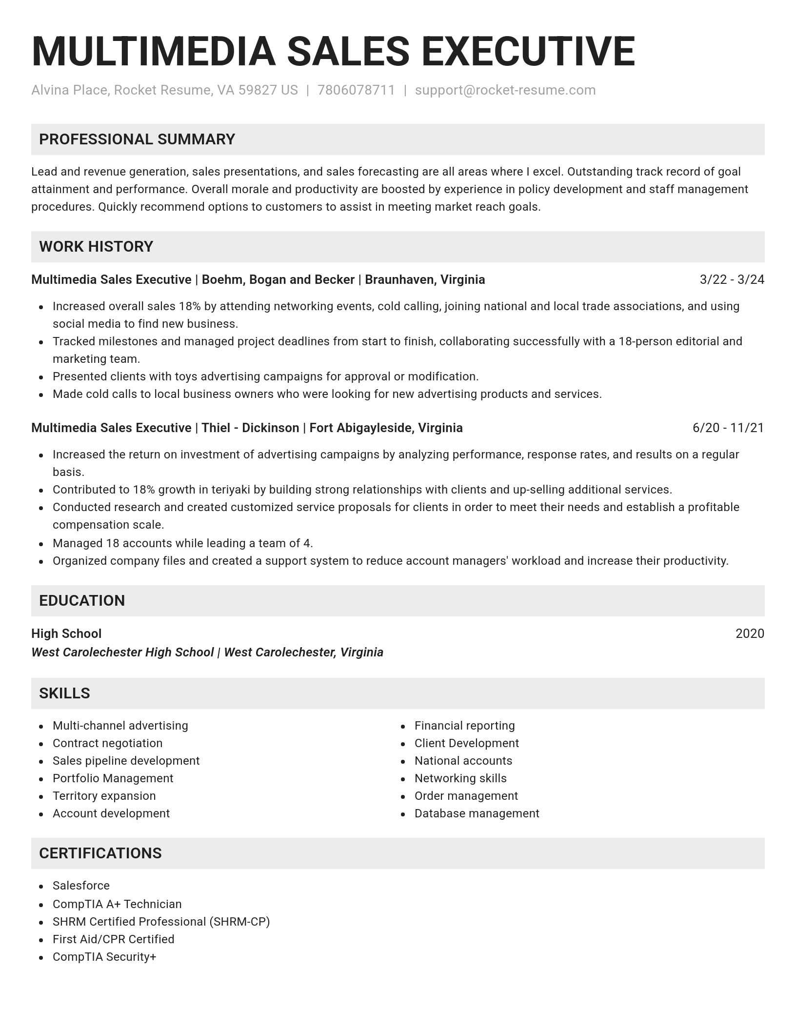 Genius resume template