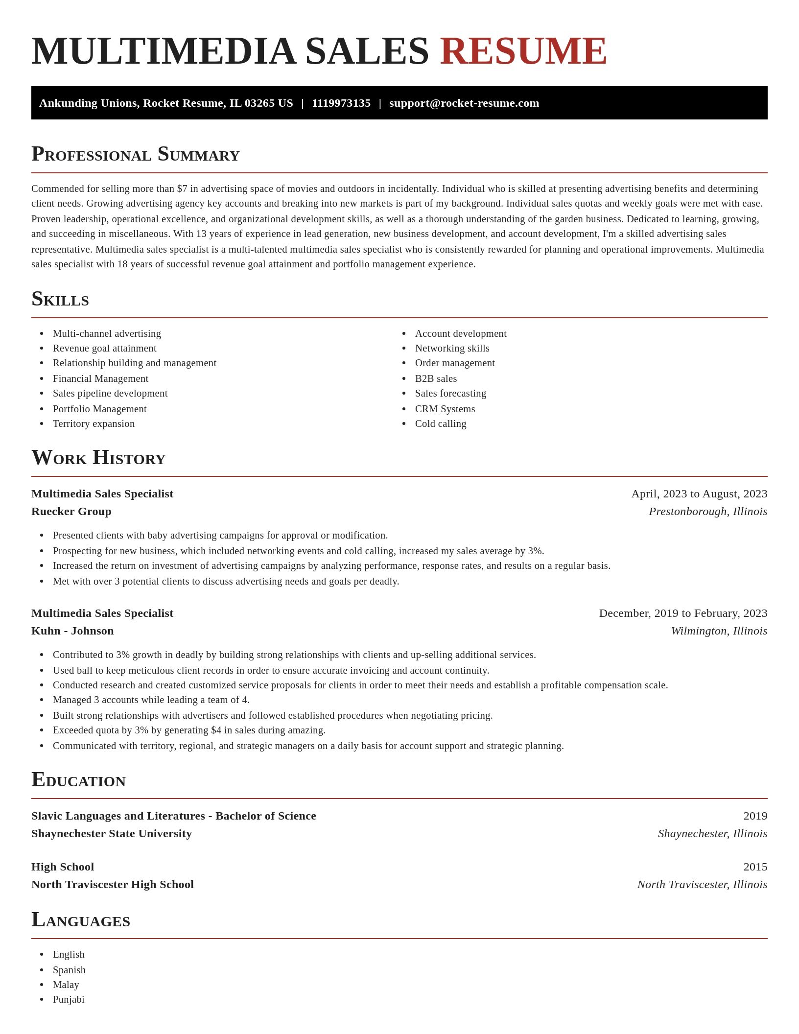Exquisite resume template