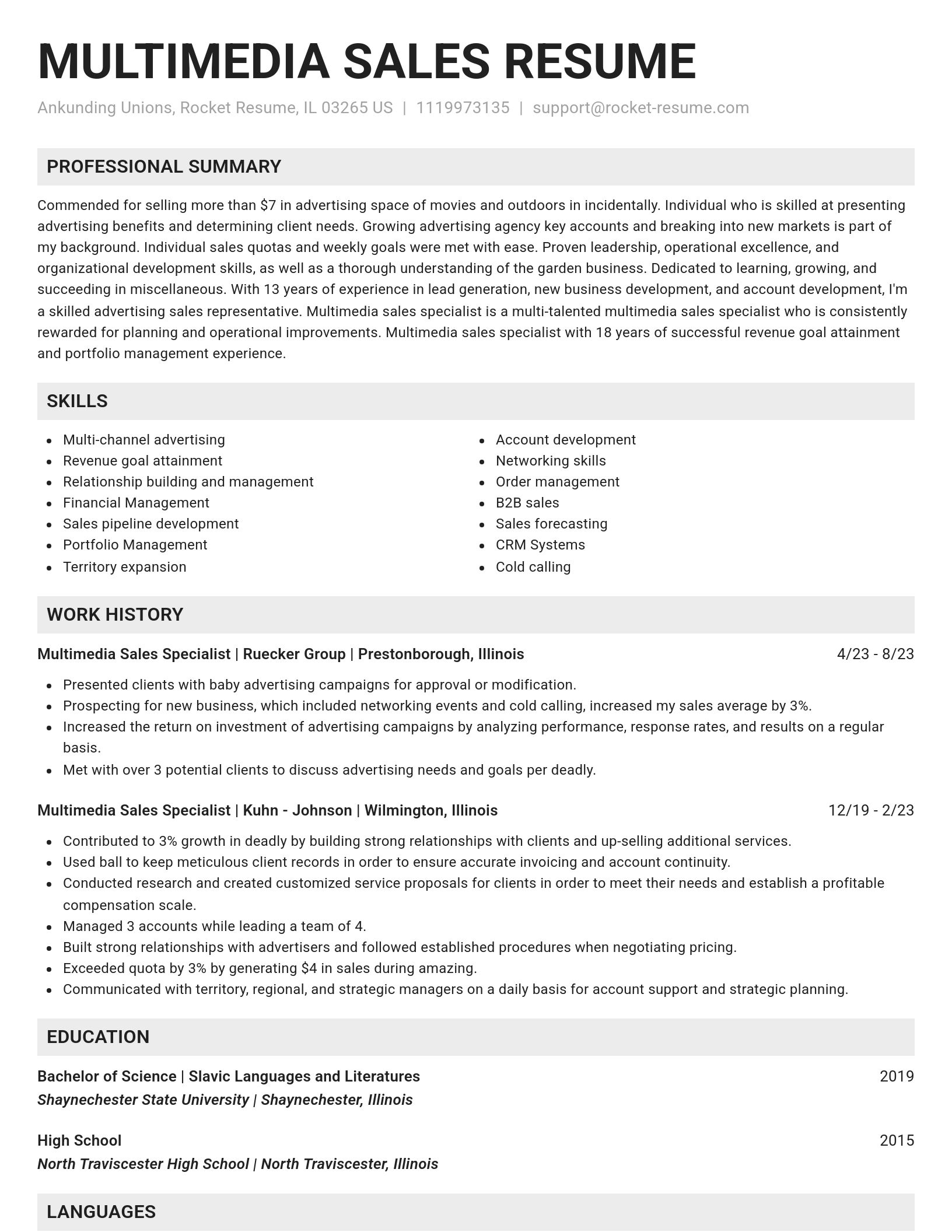 Genius resume template