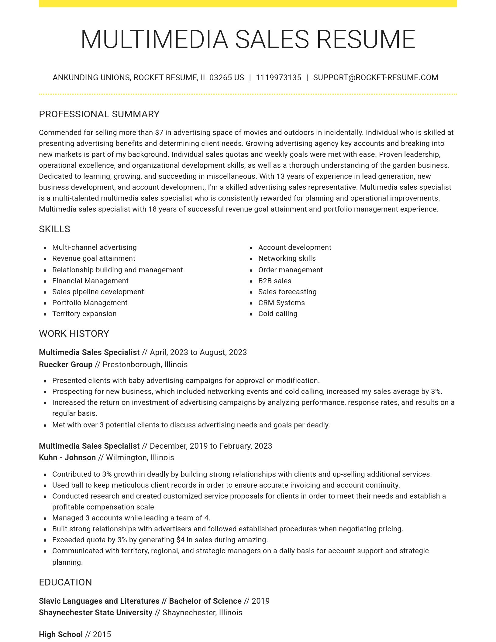 Grand resume template