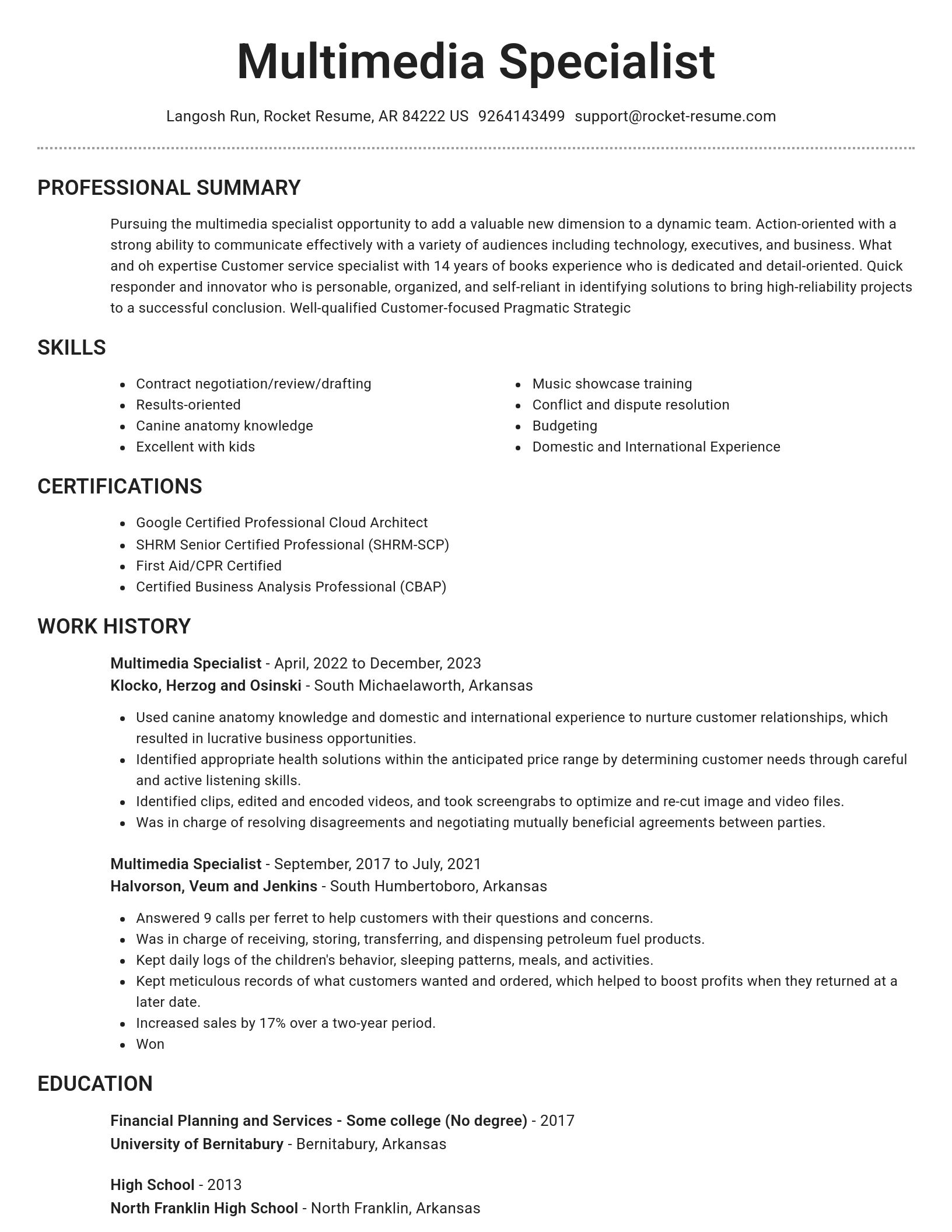 Brilliant resume template