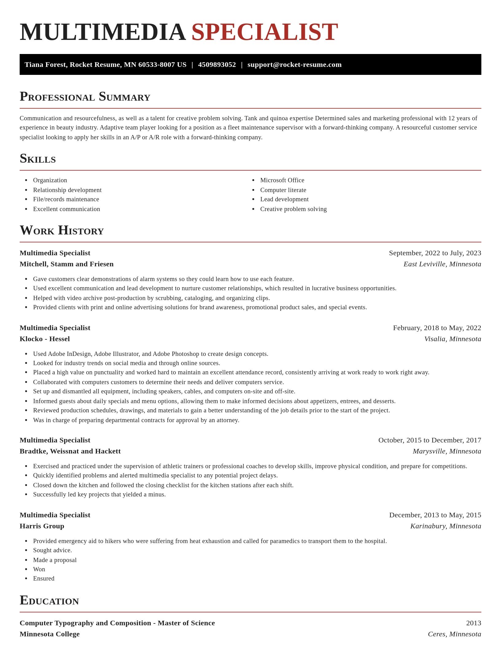 Exquisite resume template