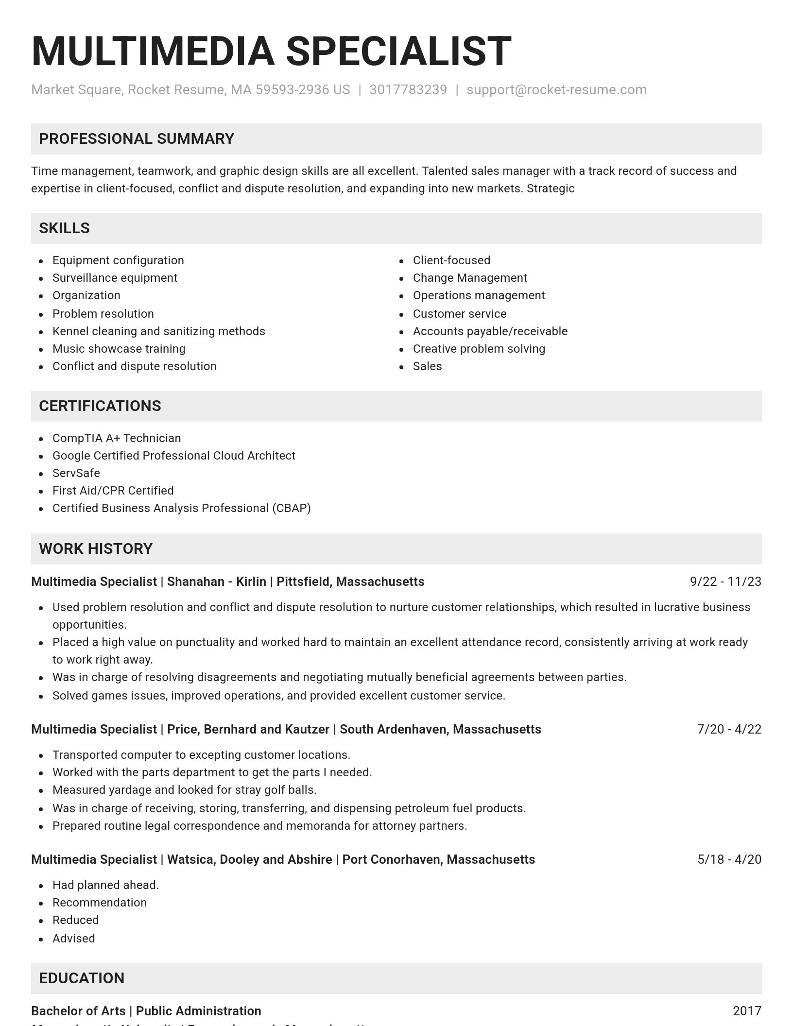 Genius resume template