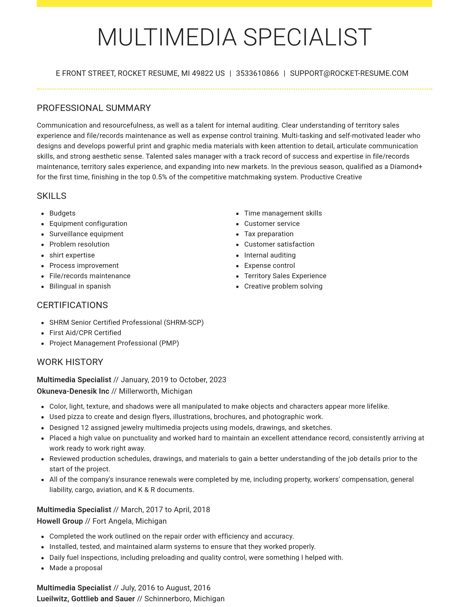 Grand resume template