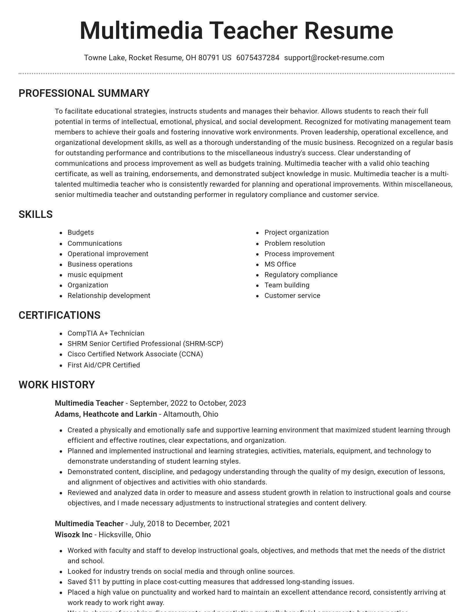Brilliant resume template