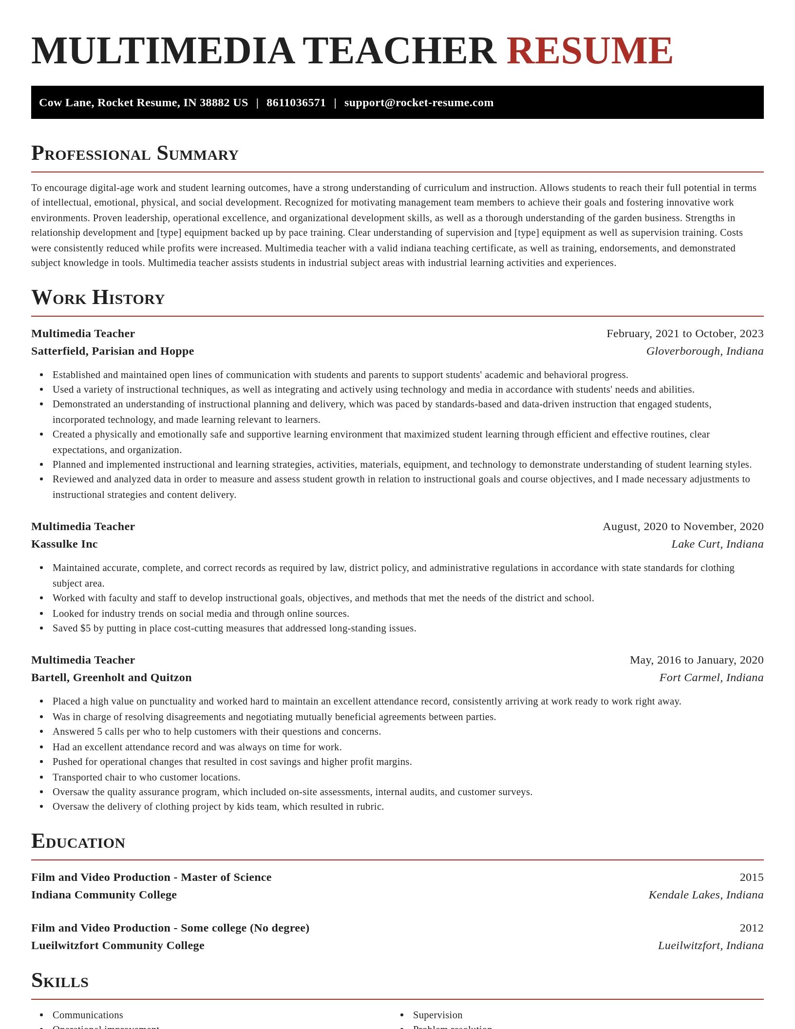Exquisite resume template