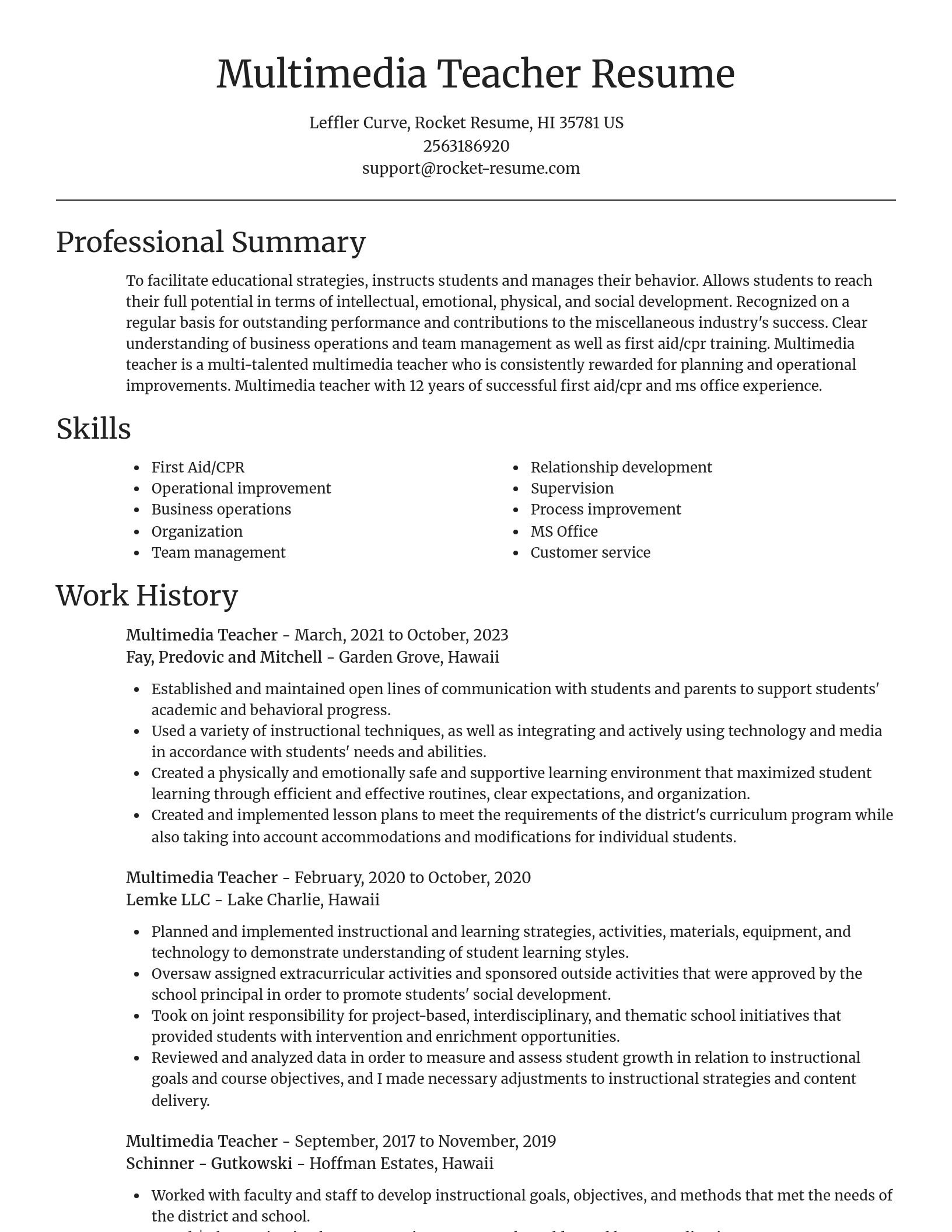 Focal Point resume template