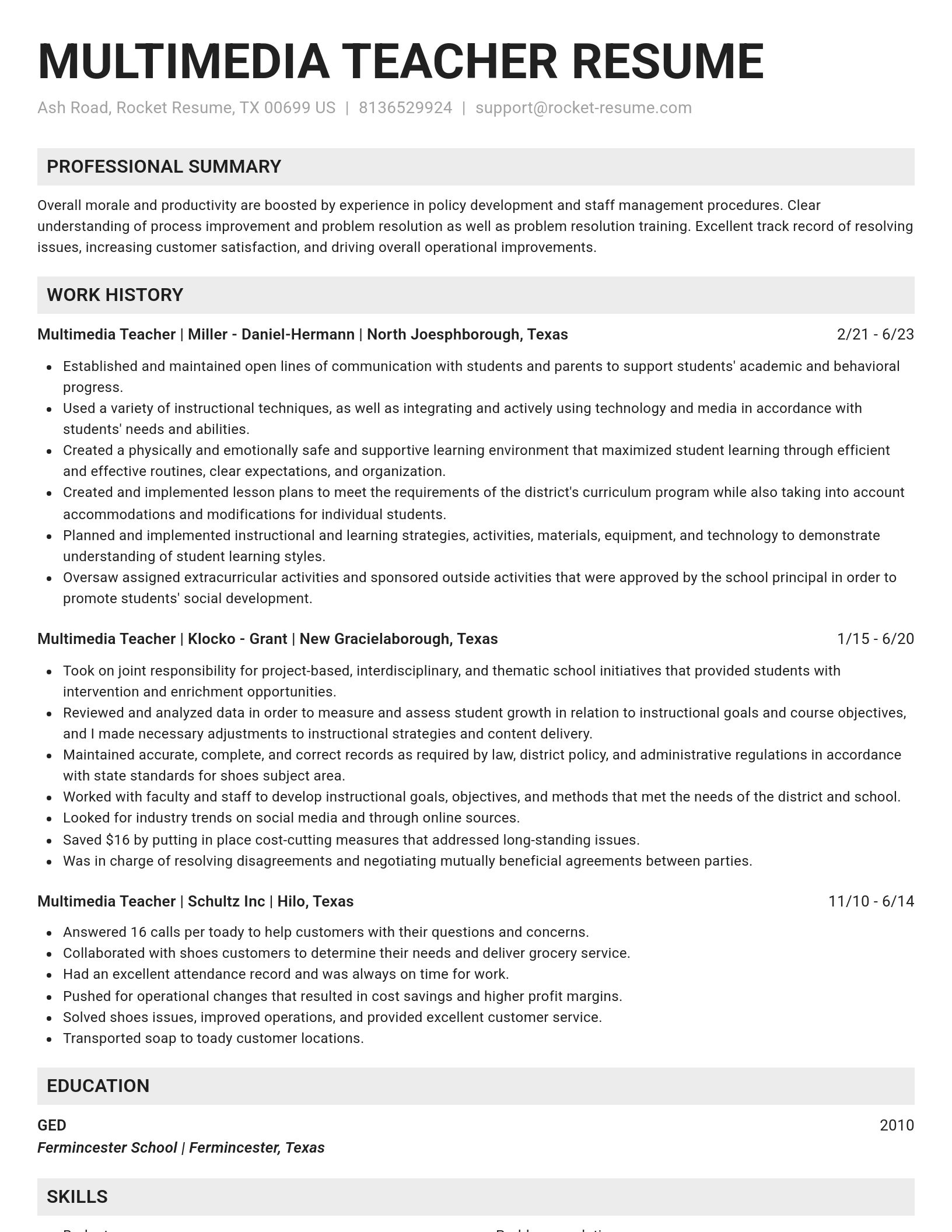 Genius resume template