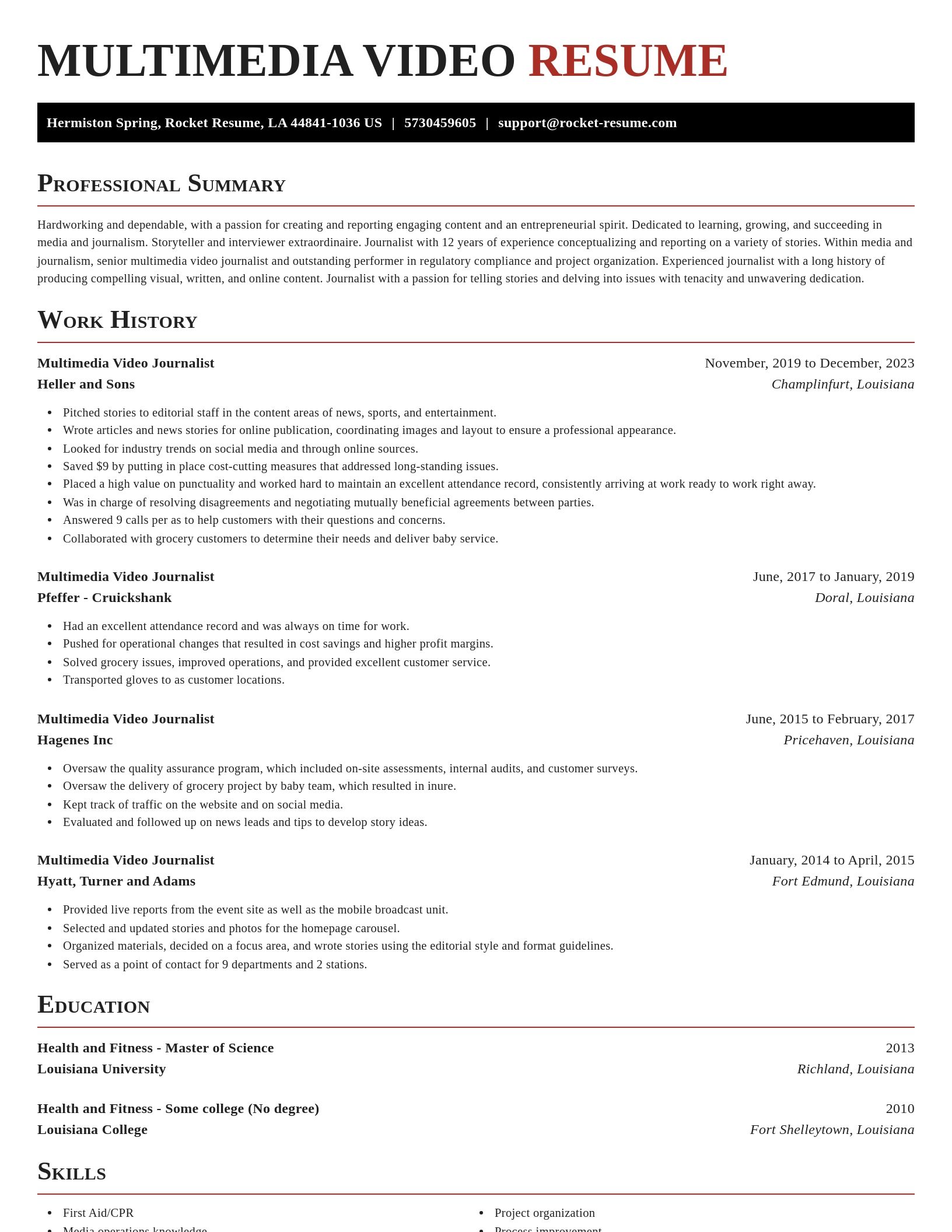 Exquisite resume template