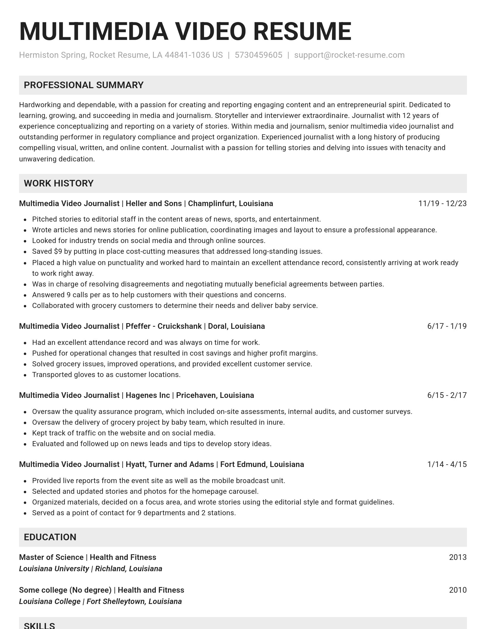 Genius resume template