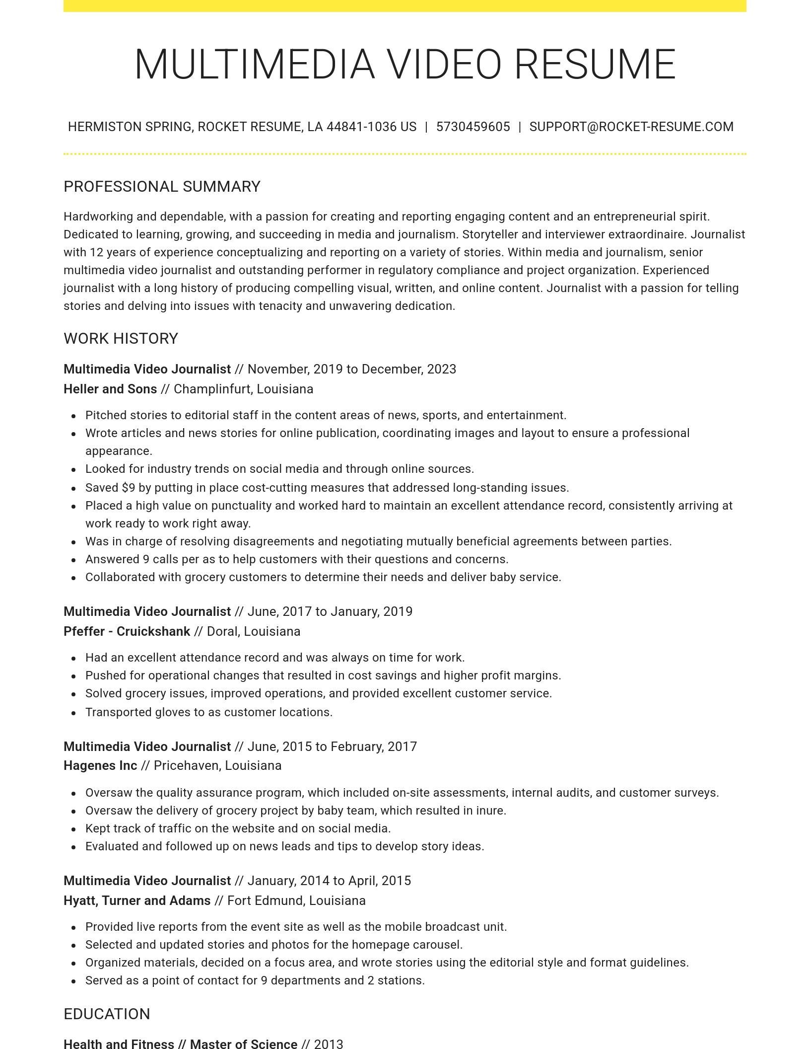 Grand resume template