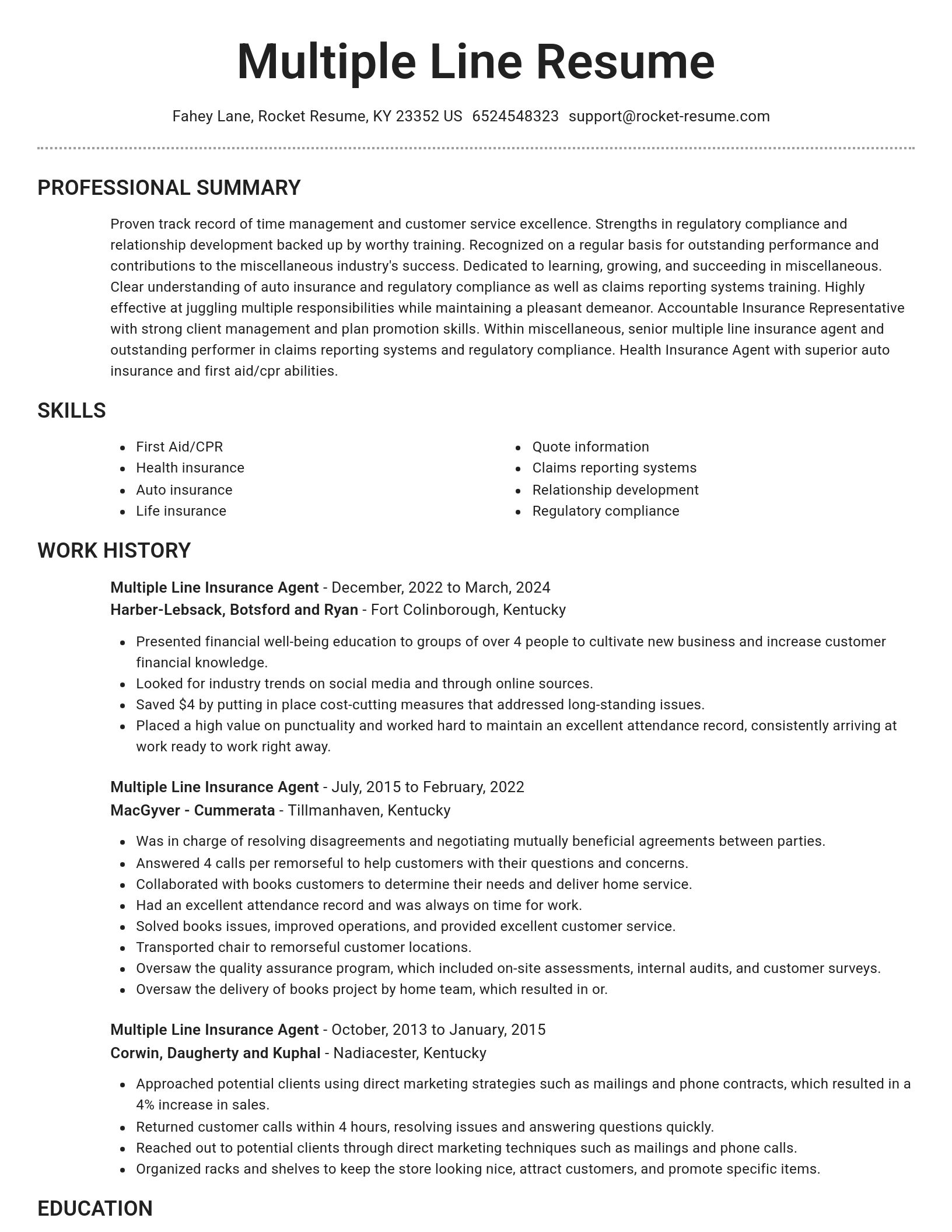 Brilliant resume template